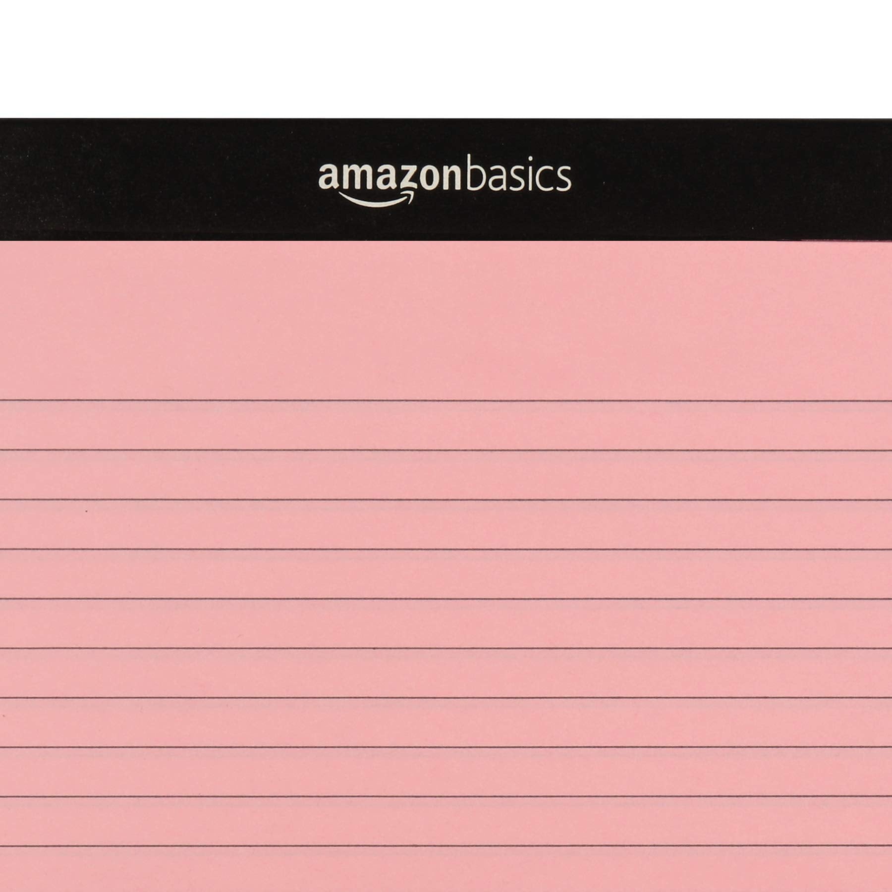 Amazon Basics Narrow Ruled Lined Writing Note Pad, 5 inch x 8 inch, Canary, 600 Count (12 Packs of 50)