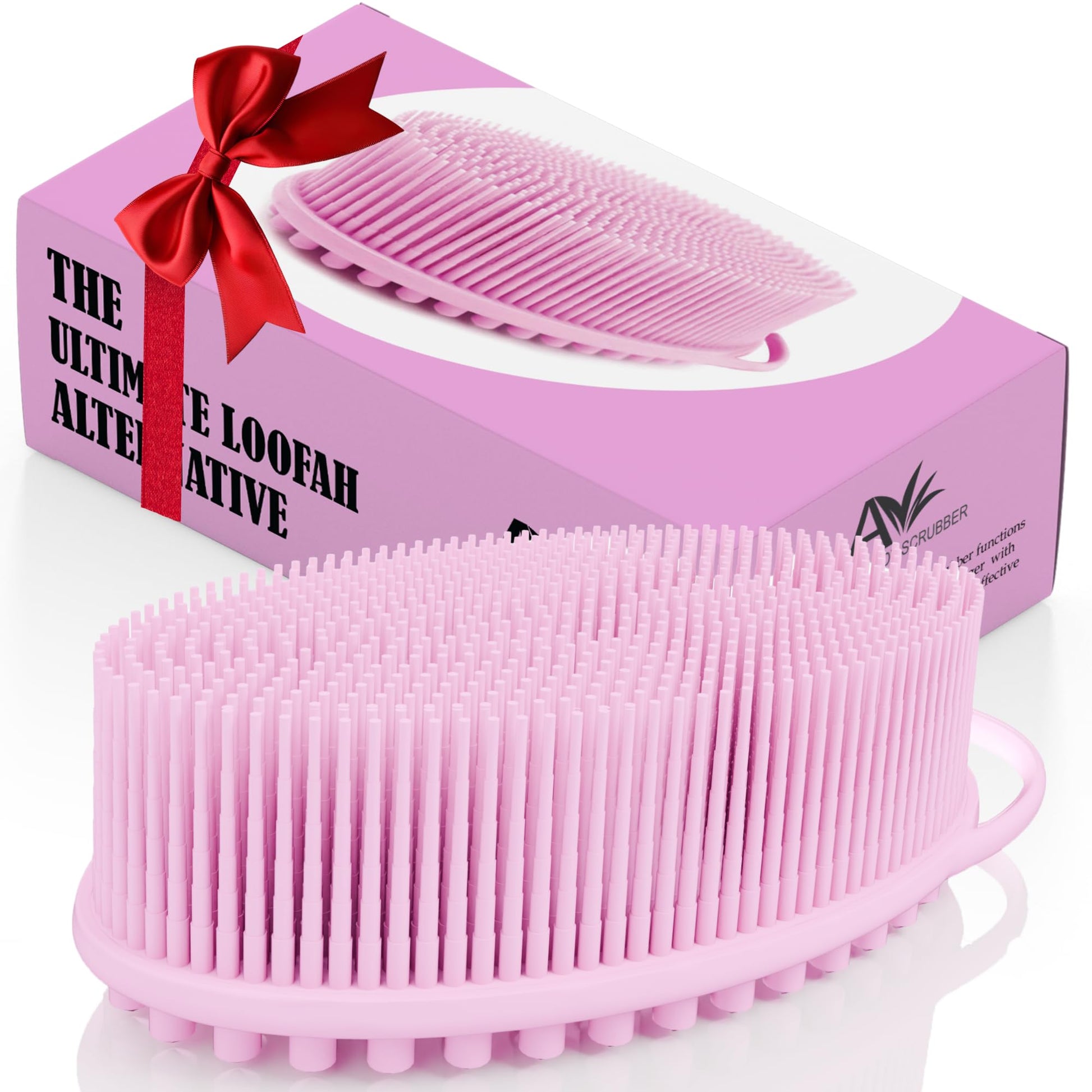 Avilana Silicone Exfoliating Body Scrubber – Dual-Sided Silicone Loofah for Shower, Body Scrubber for Men & Women, Gentle Loofa Alternative, Easy-to-Clean Silicone Body Scrubber