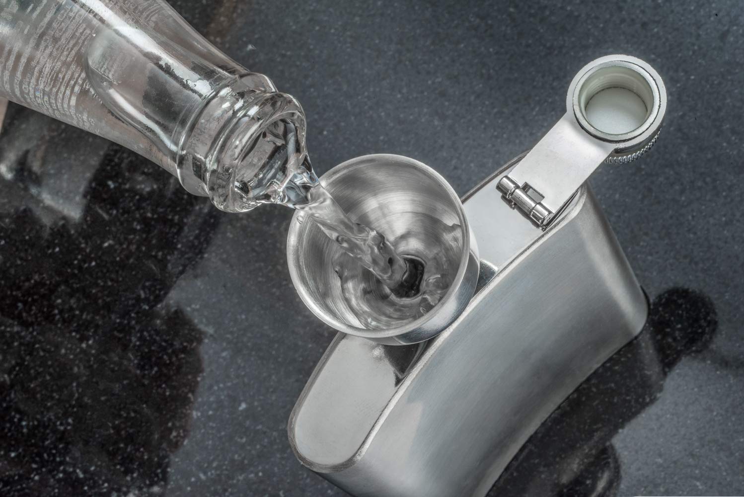 SE Stainless Steel Funnel for Flasks Bottles and Mini Bottles, Small Steel Drink Funnel for Filling Drinking Liquor Flask, Transferring Oil, Juice, Milk -HQ93