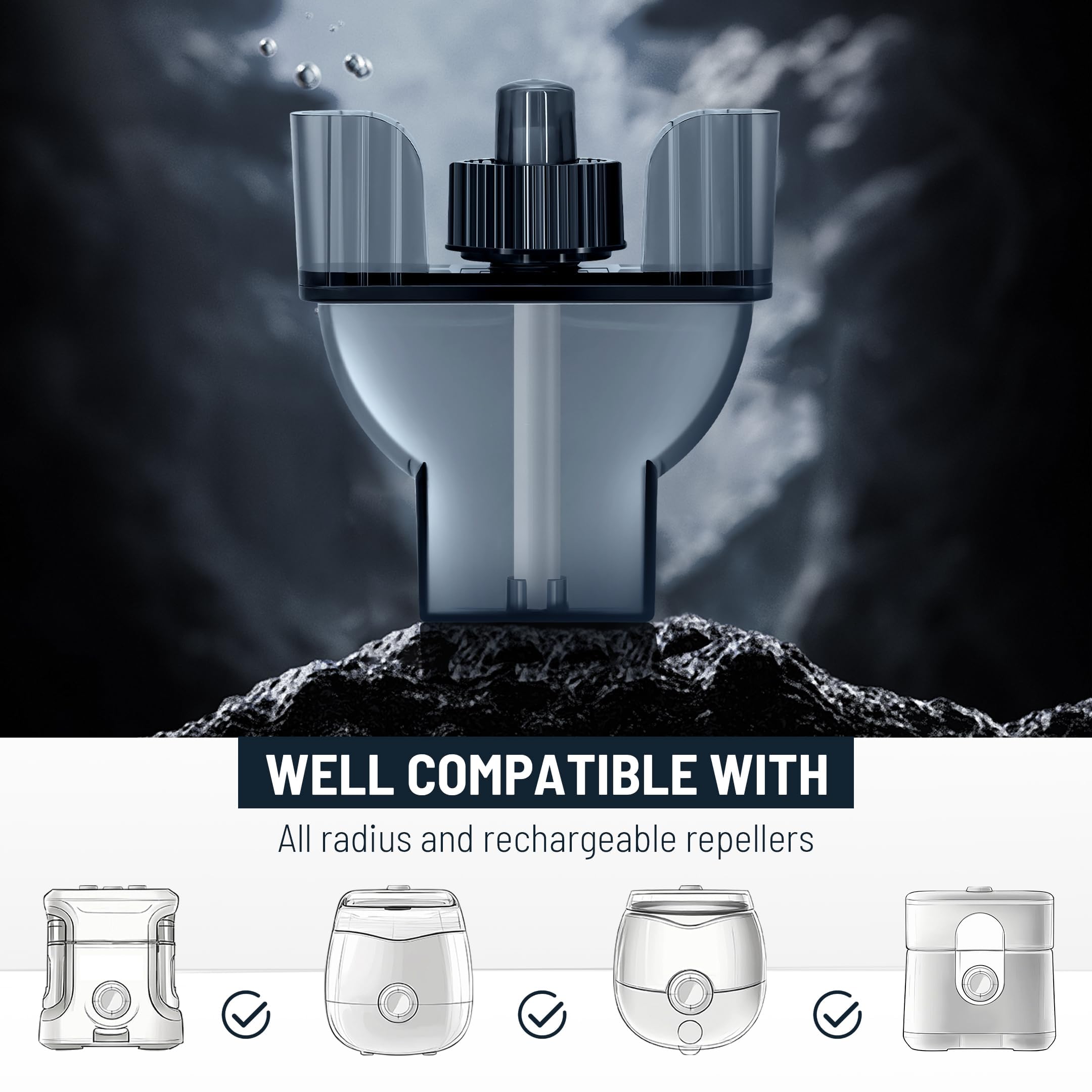 Mosquito Repellent for Home, 4 Pack Ideal for Bedroom Kitchen and Garden Use, Efficient Cartridges Compatible with E-Series Refills