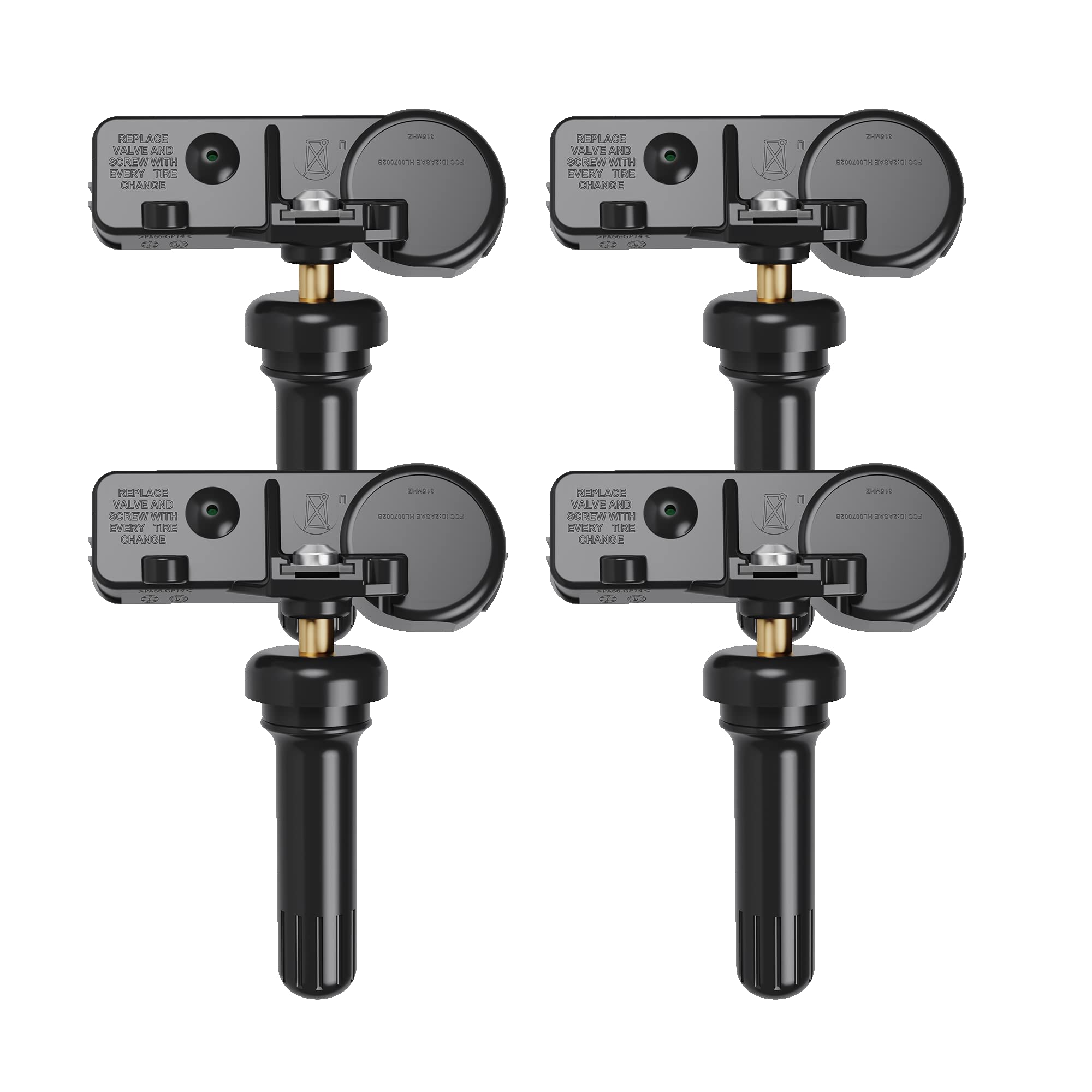 TPMS Sensor 315Mhz Compatible with Ford F150.F250.F350.Explorer.Focus.Fusion,4 PCS Tire Pressure Sensors Replaces#DE8T-1A180-AA 9L3Z-1A189-A TPMS12