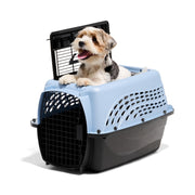 Petmate Dog Crates for Small Dogs & Cat Carriers, Two-Door Plastic Pet Kennel, Top & Front Loading, Made in USA, 24", Blue