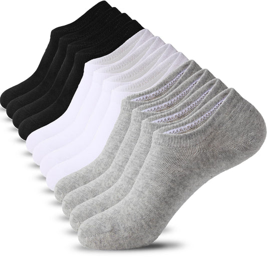 Nroktia 6 Pairs Non Slip No Show Socks Womens and Mens Low Cut Invisible Liner Ankle Socks (6 Multi)