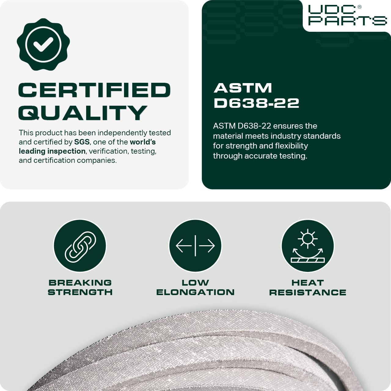 UDC Parts 954-04060C Mower Deck Belt for Troy Bilt Bronco Cub Cadet LTX 1042 LTX1040 42 Inch MTD 954-04060B 954-04060 754-04060B 754-04060 754-05056 Craftsman T1000 T1400 / 96.50 inches/Aramid Cord