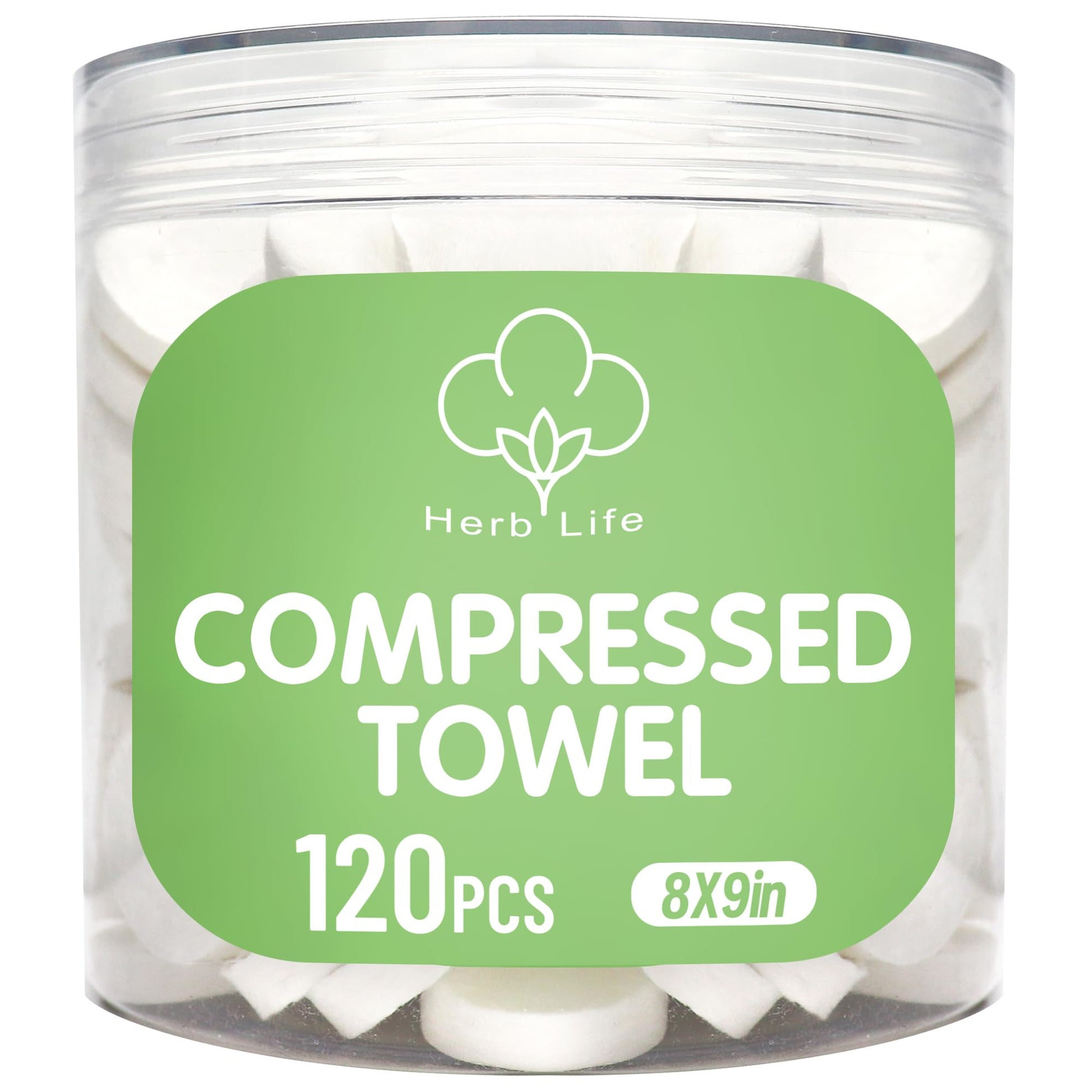 120 Pcs Mini Compressed Towels, Disposable Face Compressed Towel, Compressed Cotton Hand Wipe, Camping Towel, Portable Compressed Coin Tissue for Travel/Home/Outdoor Activities