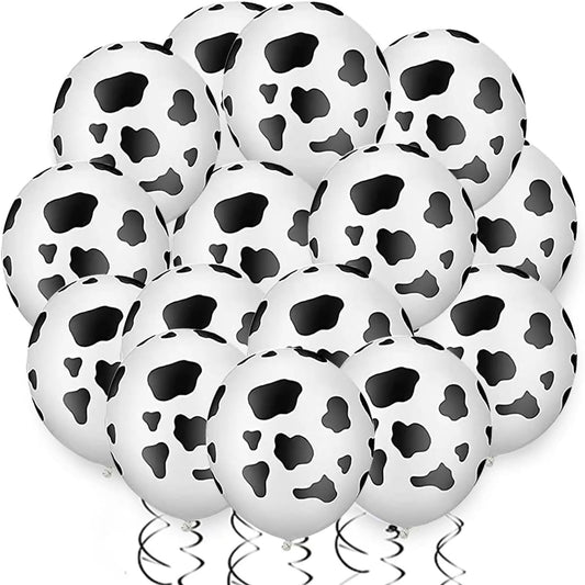 30PCS Cow Balloons Funny Cow Print Balloons For Children's Party Western Cowboy Theme for Kids Birthday Party Favor Supplies Decorations…