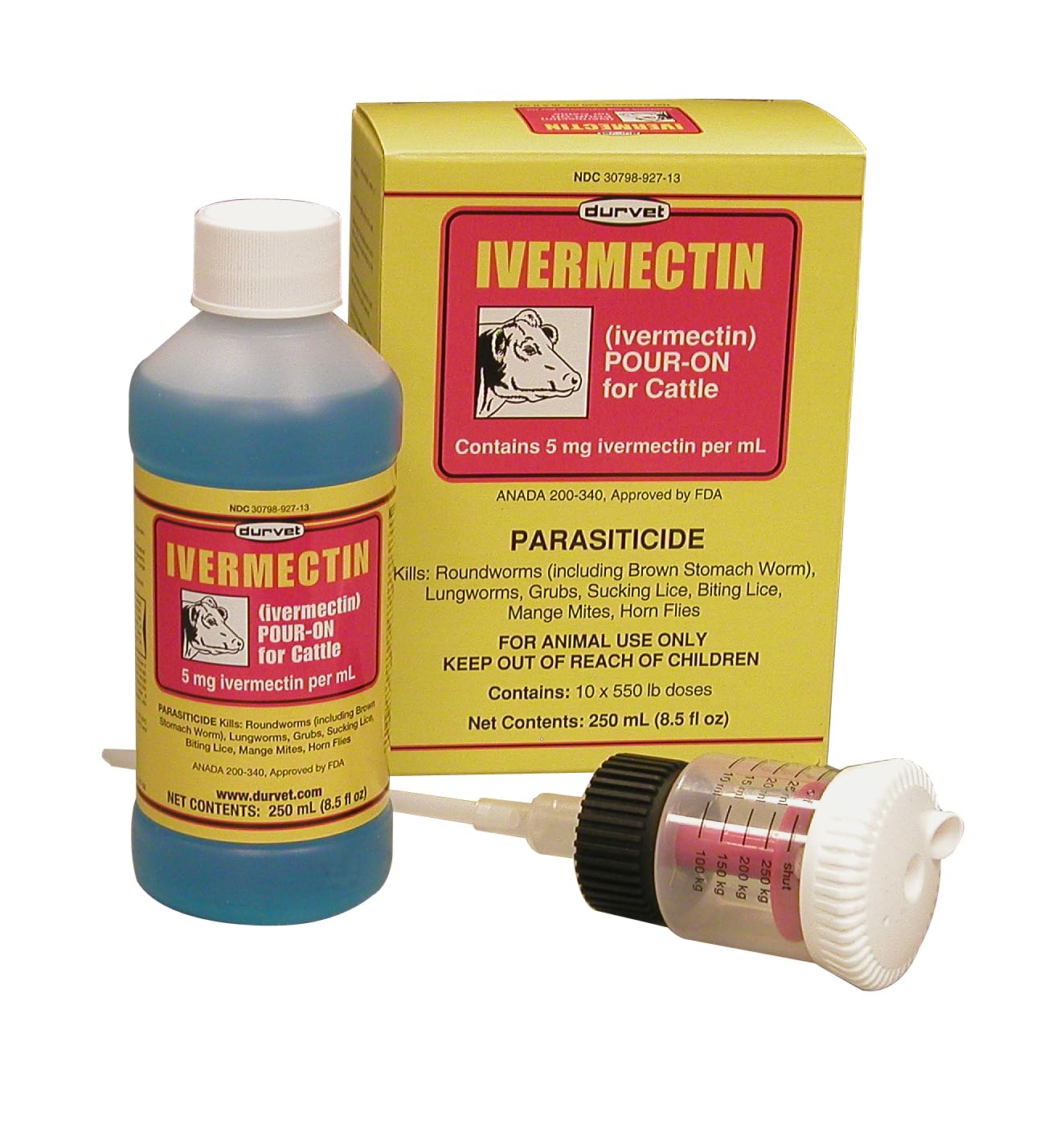 Durvet Ivermectin Pour On Dewormer 250mL