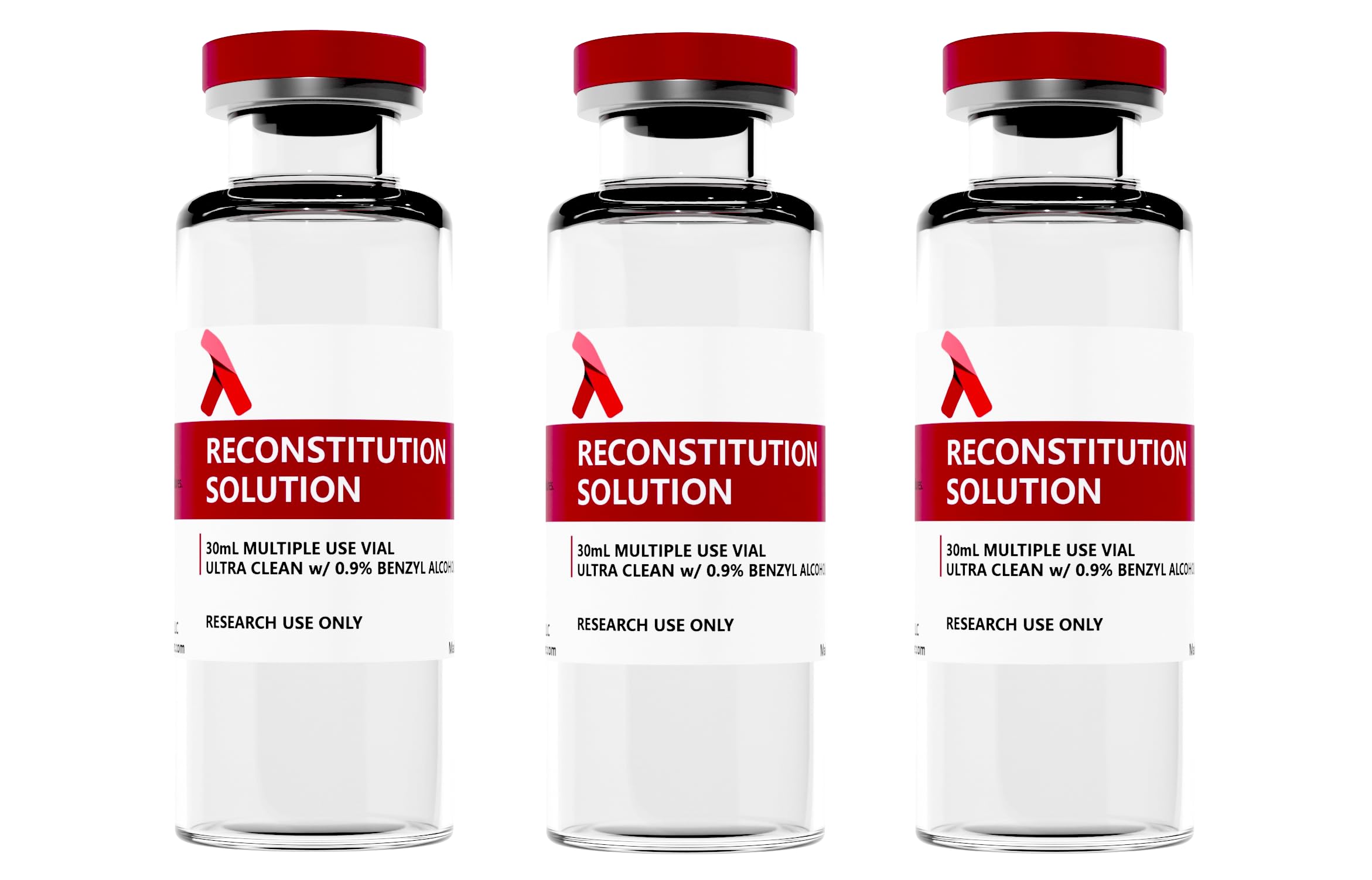 Reconstitution Solution - 3-Pack 30ml - in Premium Glass Vials | Made in USA