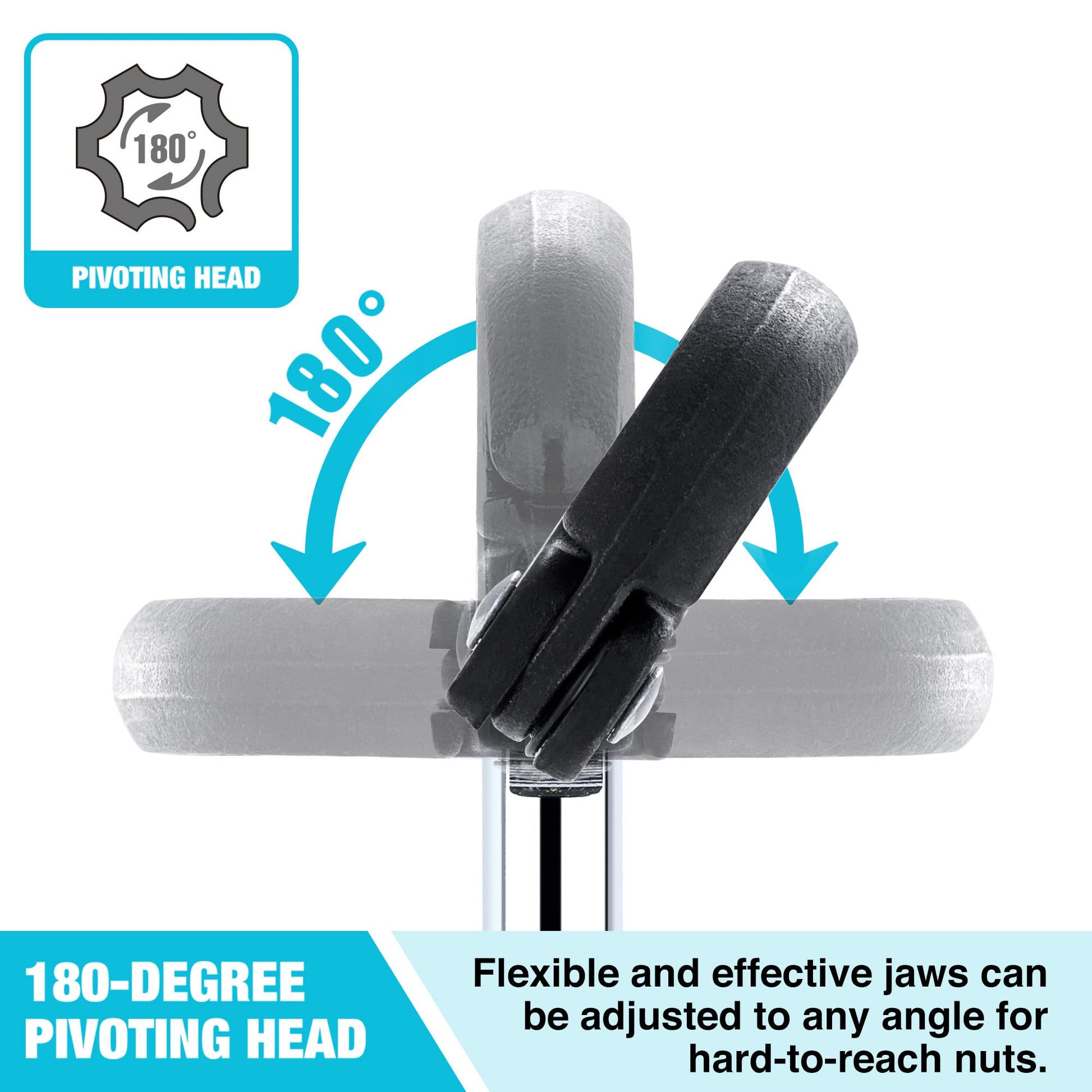 DURATECH 11" Basin Wrench, Sink Wrench, Adjustable Tap Nut Spanner Basin Spanner, Capacity of 3/8" to 1-1/4" for Fixing Back and Union Nuts Under Sink