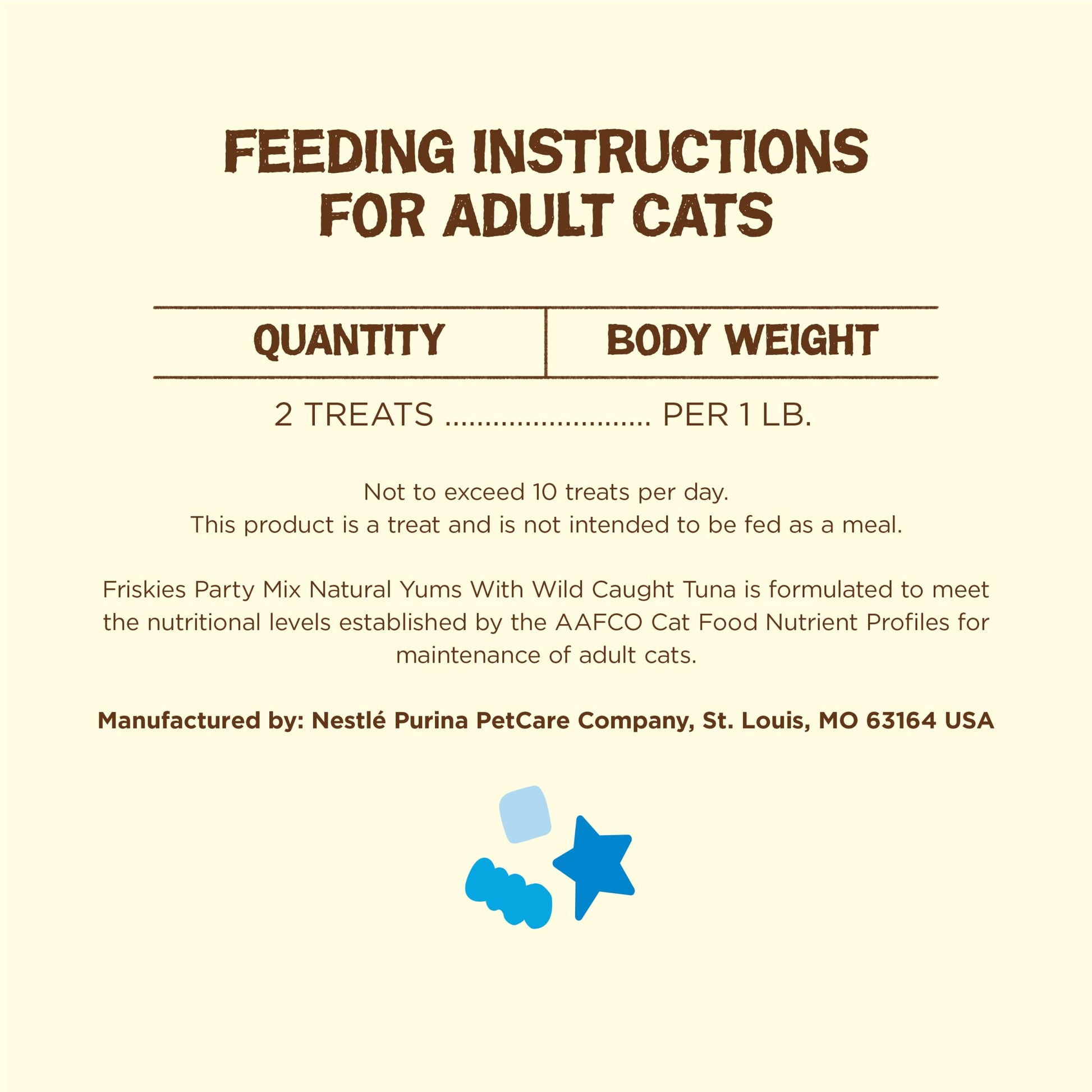 Purina Friskies Natural Cat Treats, Party Mix Natural Yums With Wild Caught Tuna and Added Vitamins, Minerals and Nutrients - 20 oz. Canister