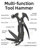 Pohaku 14-in-1 Multitool Hammer, Pohaku Multitool with DIY Stickers, Safety Lock, Screwdriver Bits Set and Durable Nylon Sheath, Multi Tool for Outdoor, Ideal Gifts for Father, Husband, Boyfriend