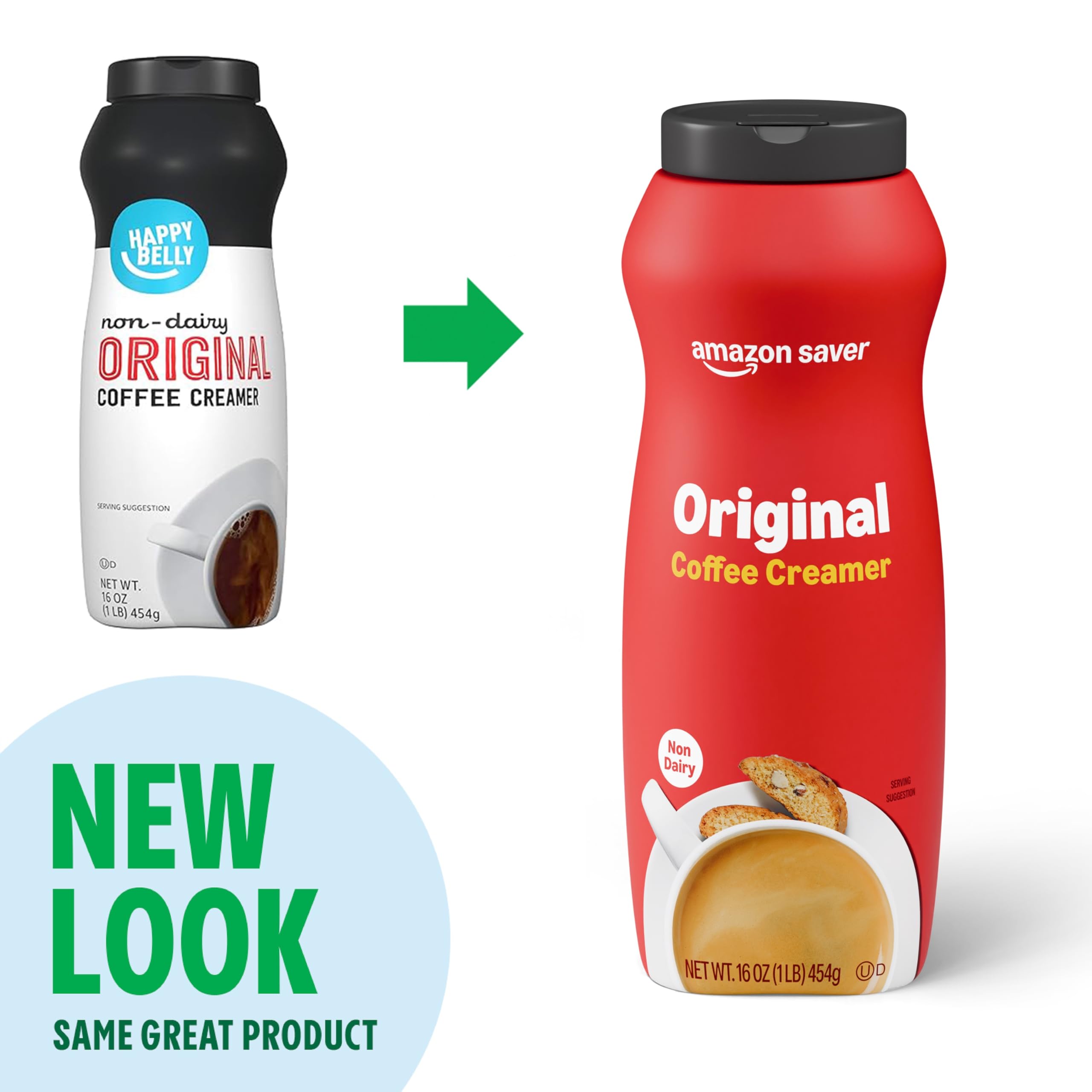 Amazon Saver, Powdered Non-Dairy Original Coffee Creamer, 16 Oz (Previously Happy Belly, Packaging May Vary)
