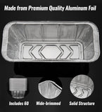 NUPICK 60-Pack Grease Cup Liners for Blackstone 17"/22"/30"/28"/36" Griddle, Drip Pan Grease Catcher Cup Liner for Blackstone 5017, Disposable Aluminum Foil Drip Pan Liner