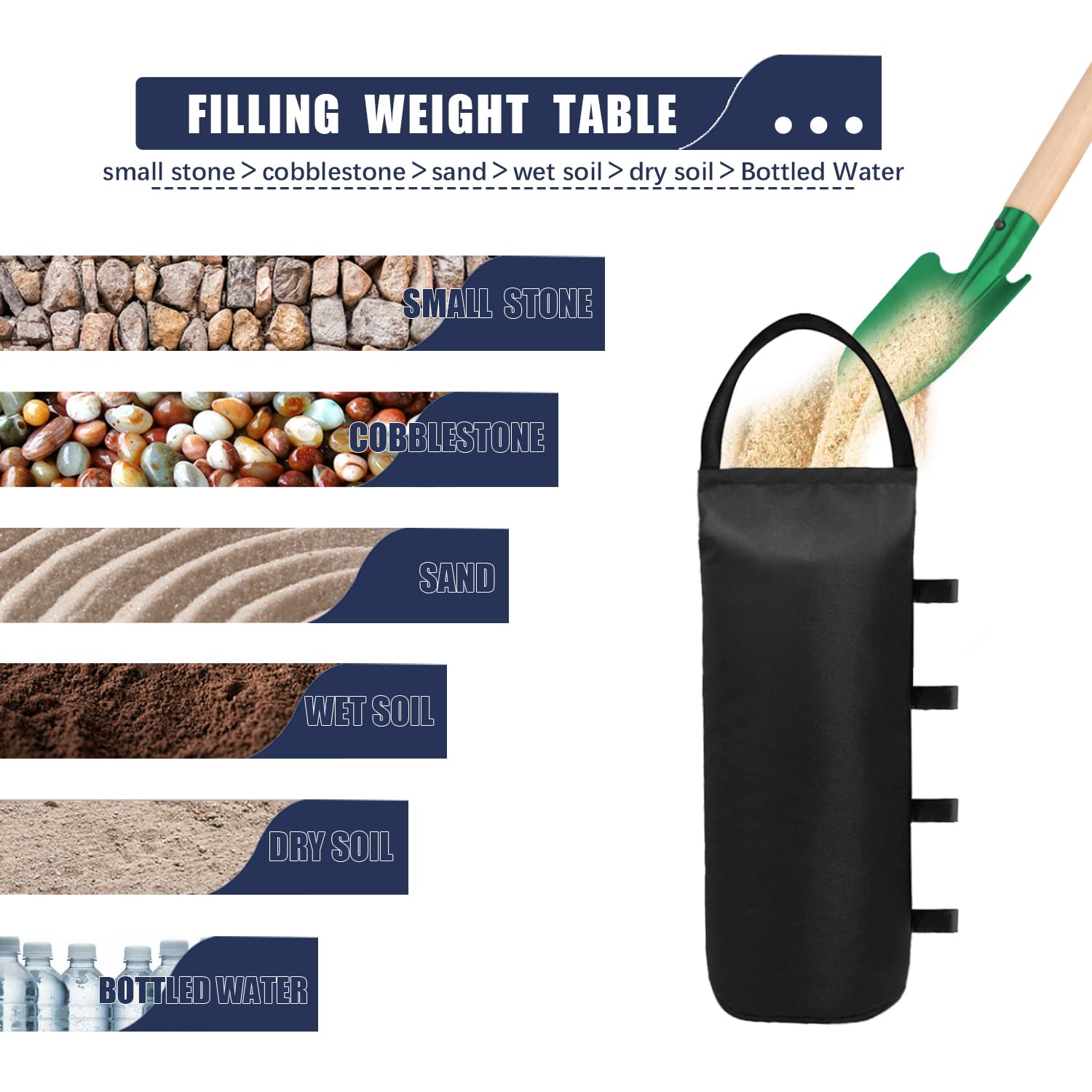 4 (Black) Cylindrical Sand Bags Weights for Canopy Weight Bag Outdoor Advertising Tent Sunshade Fixed Windproof sandbag Bag Weight Bags for Pop up Canopy Tent (Without Sand)