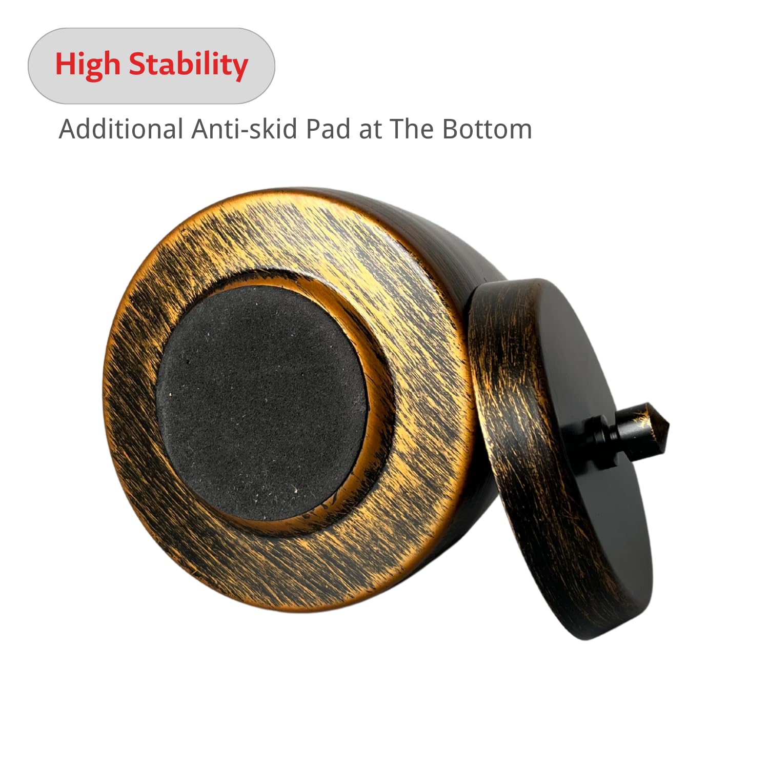 WUSIFIE Ash Tray, Large Outdoor Ashtray with Lid, Ashtray for Outside Patio, Stainless Steel Windproof Smokeless Ash Tray for Balcony, Ashtrays for Smokers, Cigar, Home Office Decoration