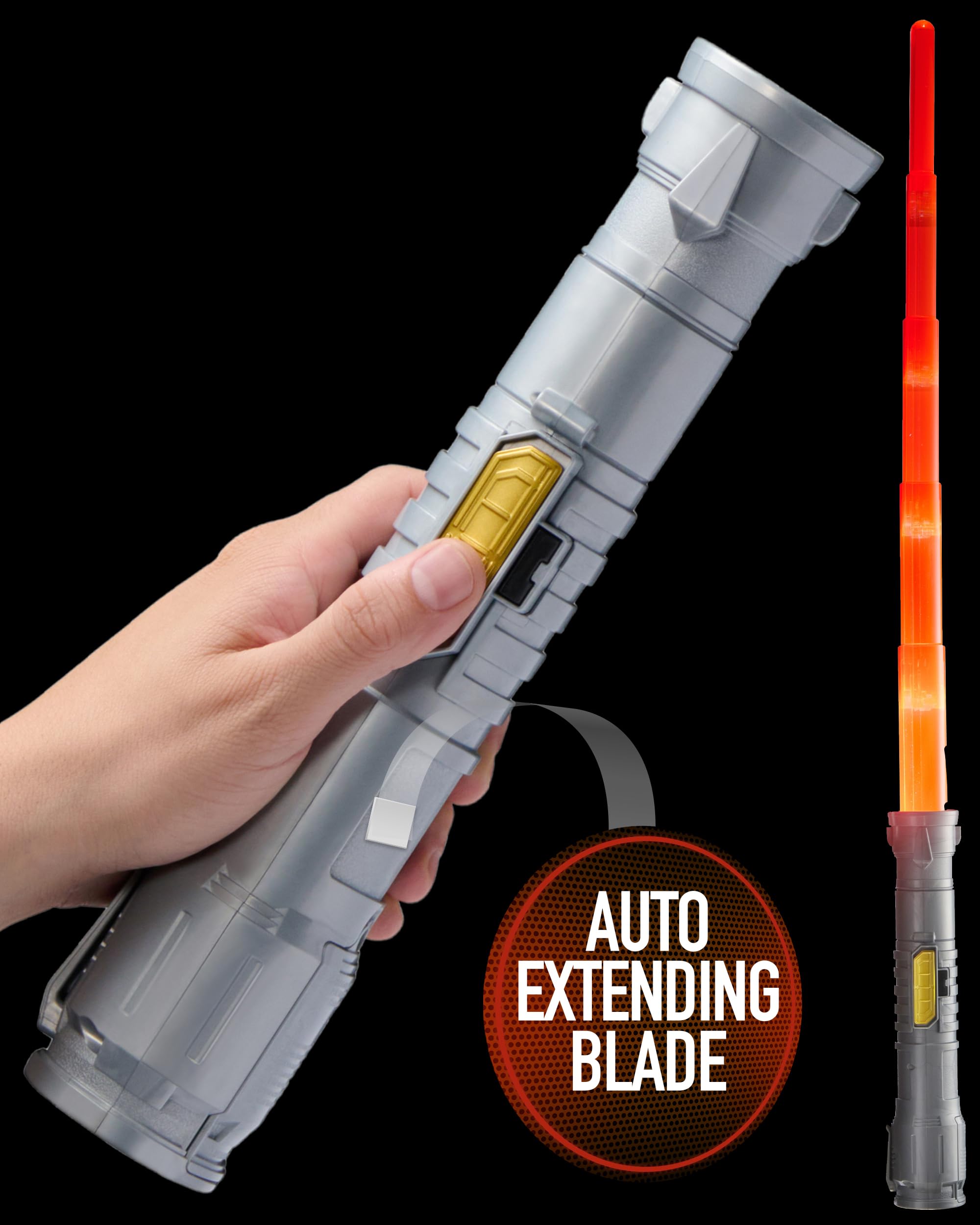 Power Saber Energy Blade Red | First Ever Automatic Saber | Auto Extending & Retracting Saber | Extends 35" (90cm) | Motion Based SFX | Ages 6+ | by Goliath