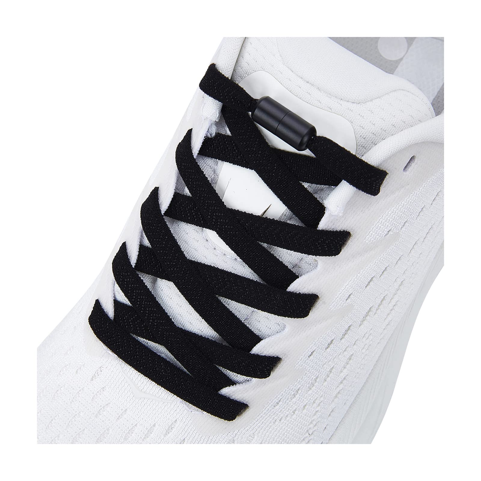 anan520 Elastic Shoe Laces - Elastic No Tie Shoelaces for Adults & Kids Shoes White