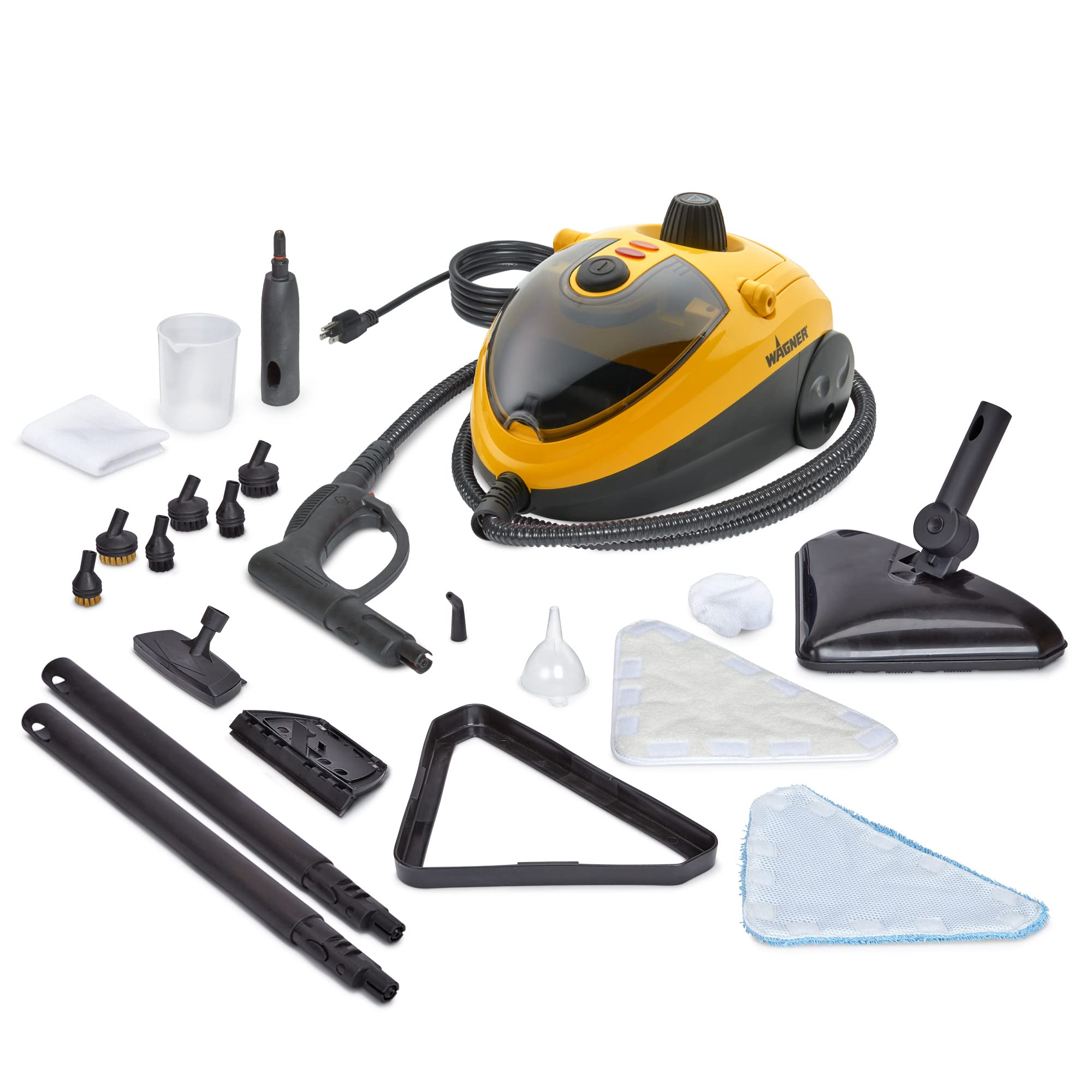 Wagner Spraytech 0282014 915e On-Demand Steam Cleaner & Wallpaper Removal, Multipurpose Power Steamer, 18 Attachments Included (Some Pieces Included in Storage Compartment) For Floor