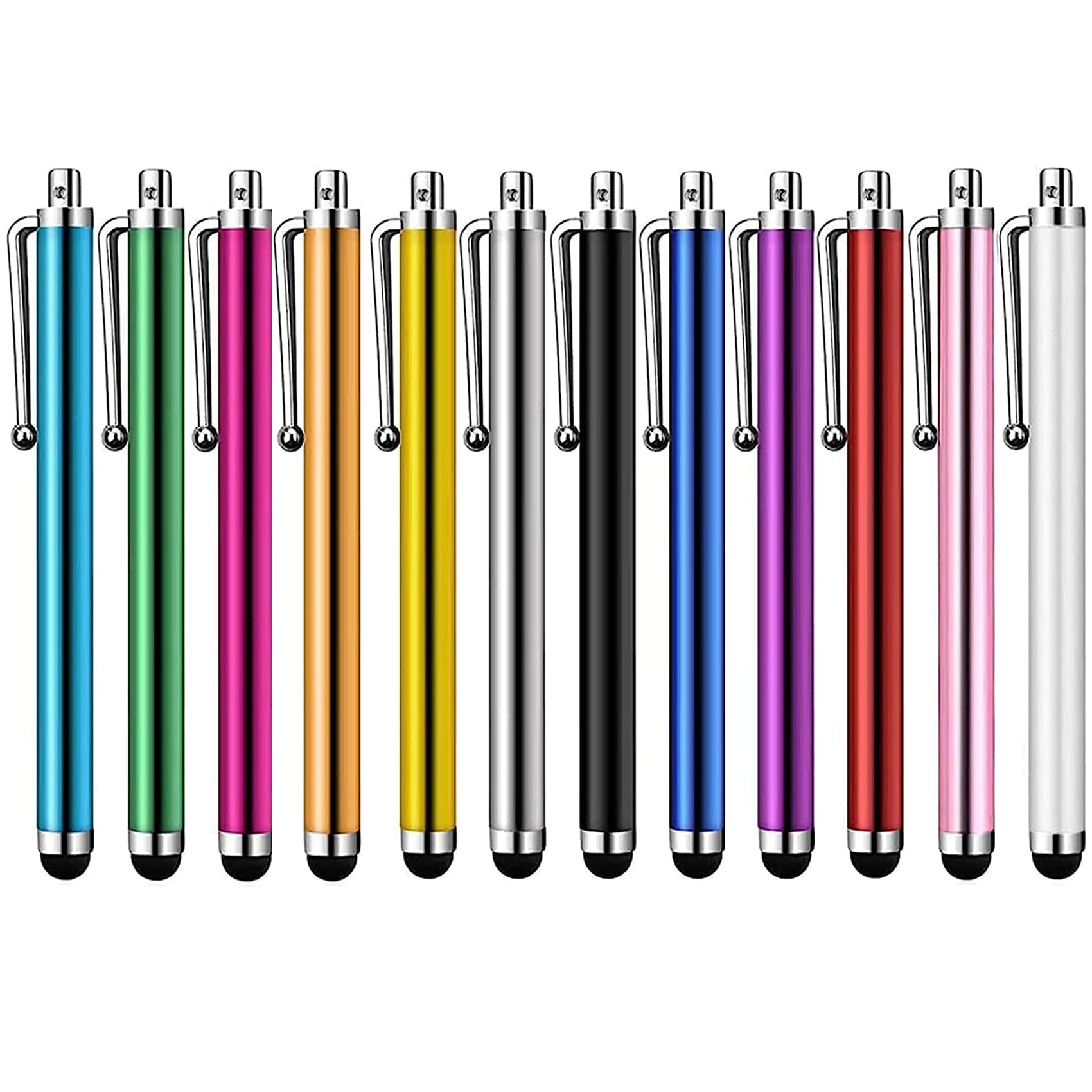 Rpanle 12 Pack Stylus Pen, Stylus Pens for Touch Screens/Tablets/Android/Lenovo/Smartphones/Samsung Galaxy (Multicolored)