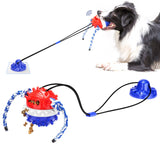 ULEFIX Dog Toys for Aggressive Chewers Interactive Dog Toys, Suction Cup Dog Toy Tug of War Indestructible, Dog Puzzle Toys Treat Food Dispensing Ball, Dog Enrichment Toys