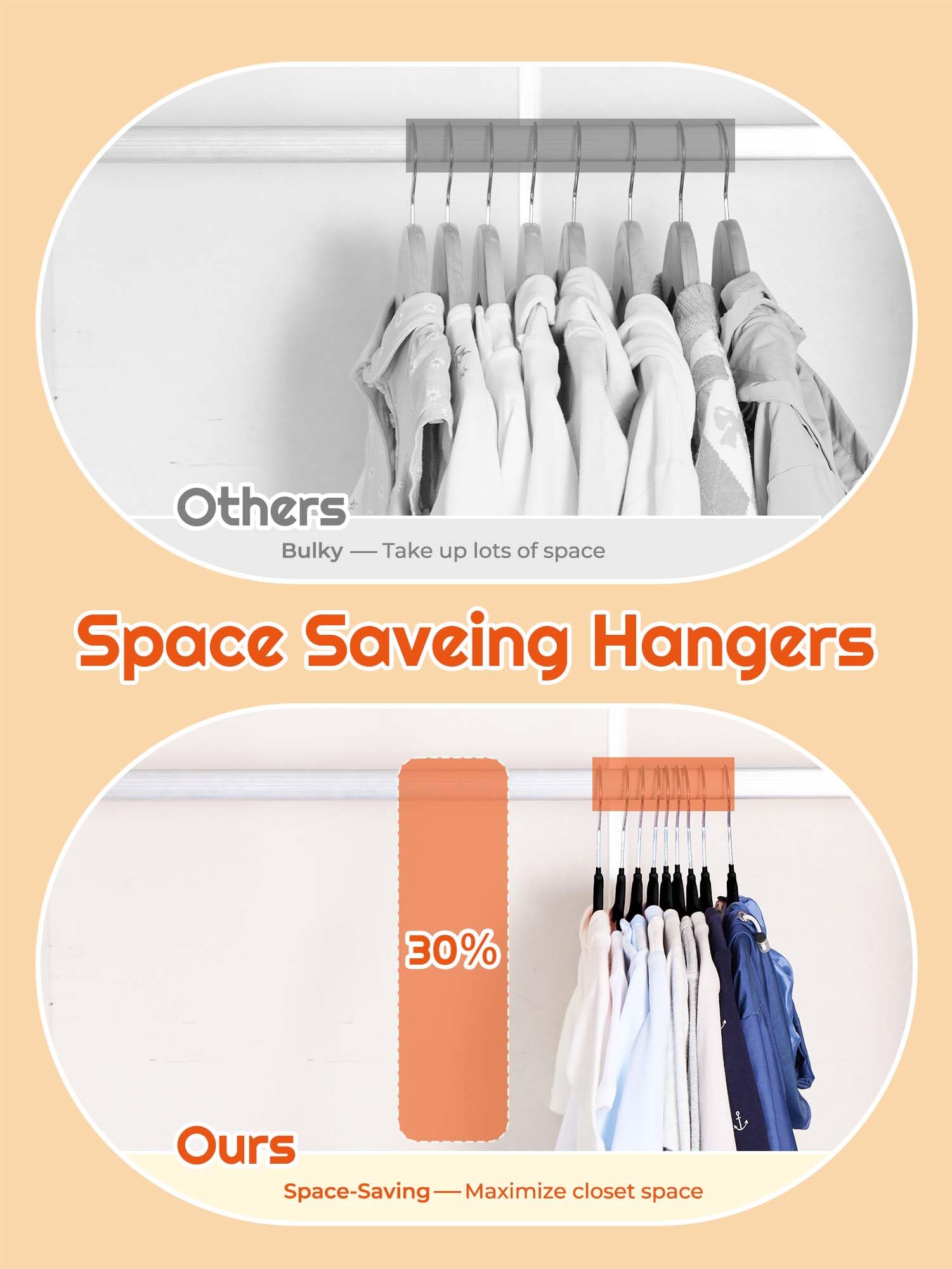 HOUSE DAY 14 Inch Kids Velvet Hangers 50 Pack, Durable Big Kid Hangers for Youth, Teen, Non Slip Kids Felt Hanger, Cute Childrens Hanger for Closet, Black