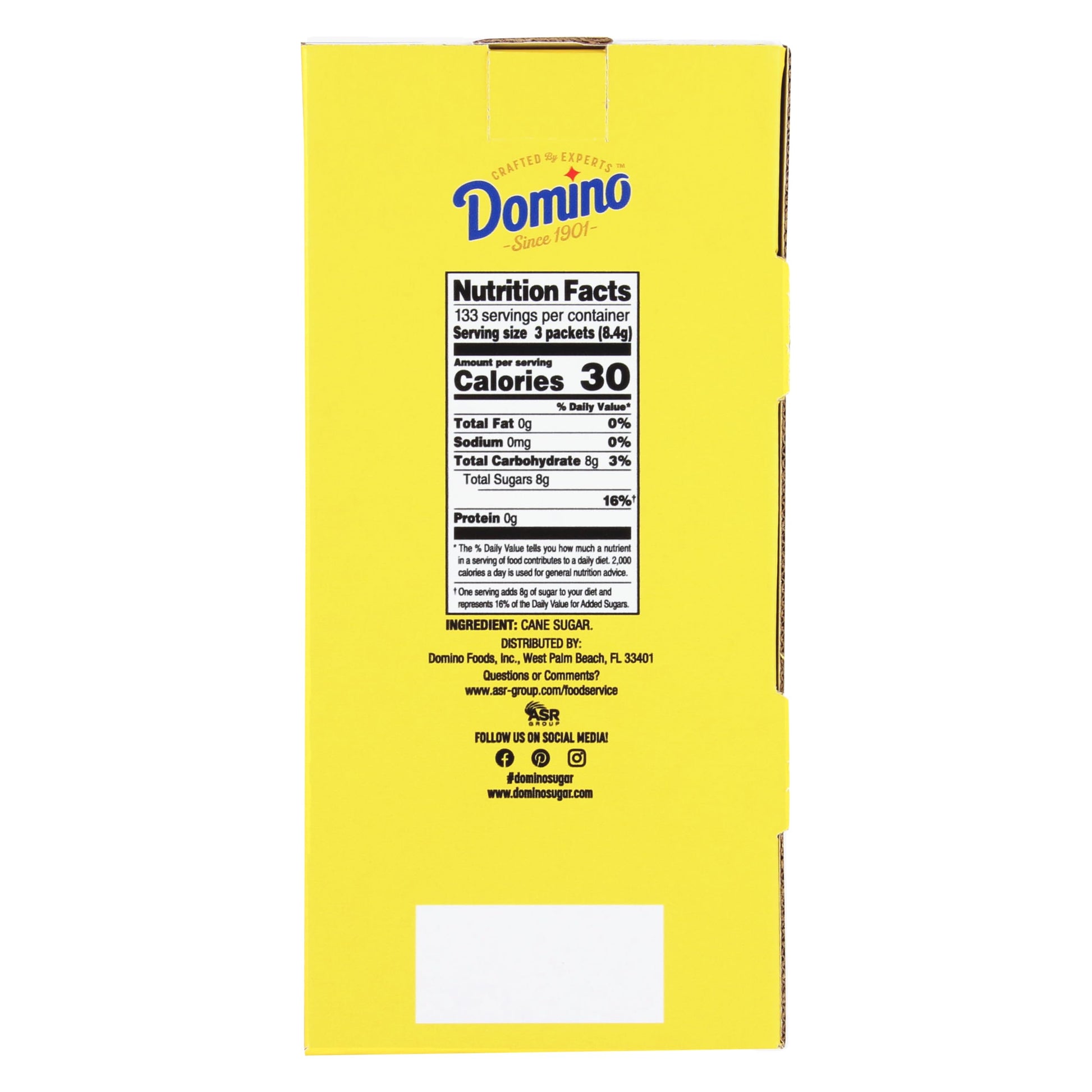 Domino® Sugar Packets, 400 Sugar Packets (2.8 g each) in Dispenser Box