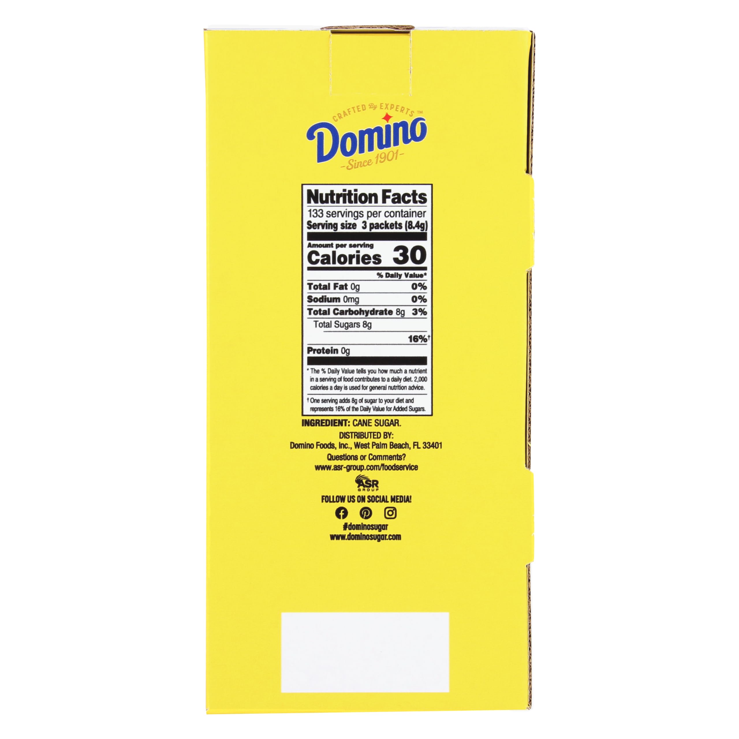 Domino® Sugar Packets, 400 Sugar Packets (2.8 g each) in Dispenser Box