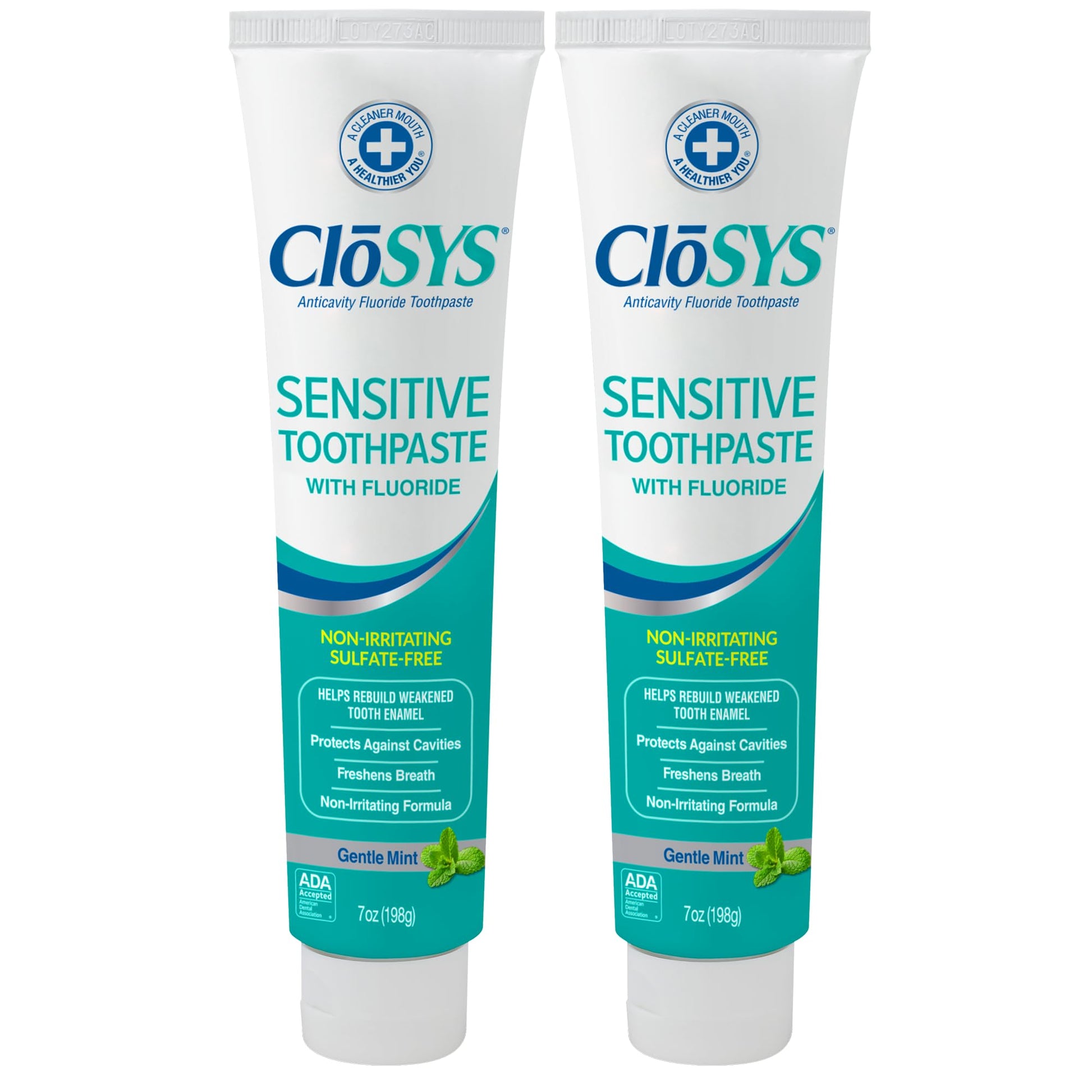 CloSYS Fluoride Toothpaste, 7 Ounce, Gentle Mint, Whitening, Enamel Protection, Sulfate Free