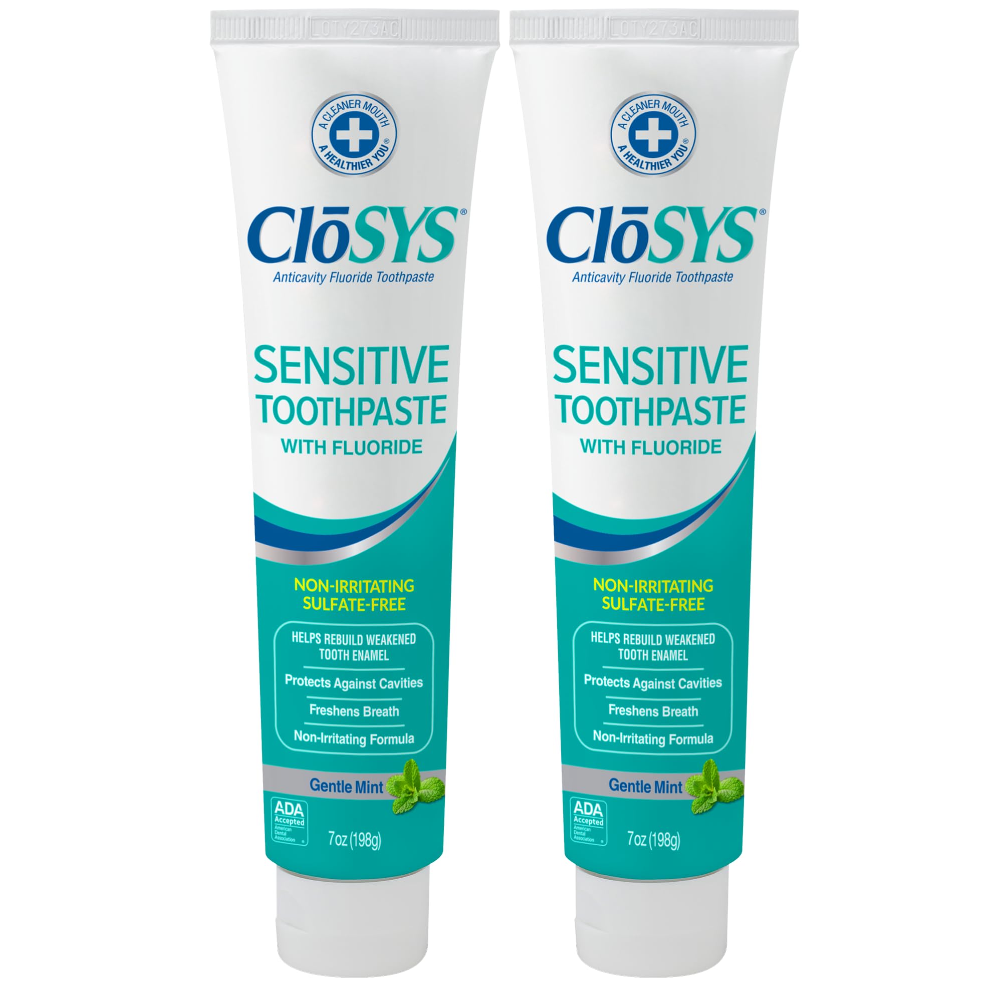 CloSYS Fluoride Toothpaste, 7 Ounce, Gentle Mint, Whitening, Enamel Protection, Sulfate Free