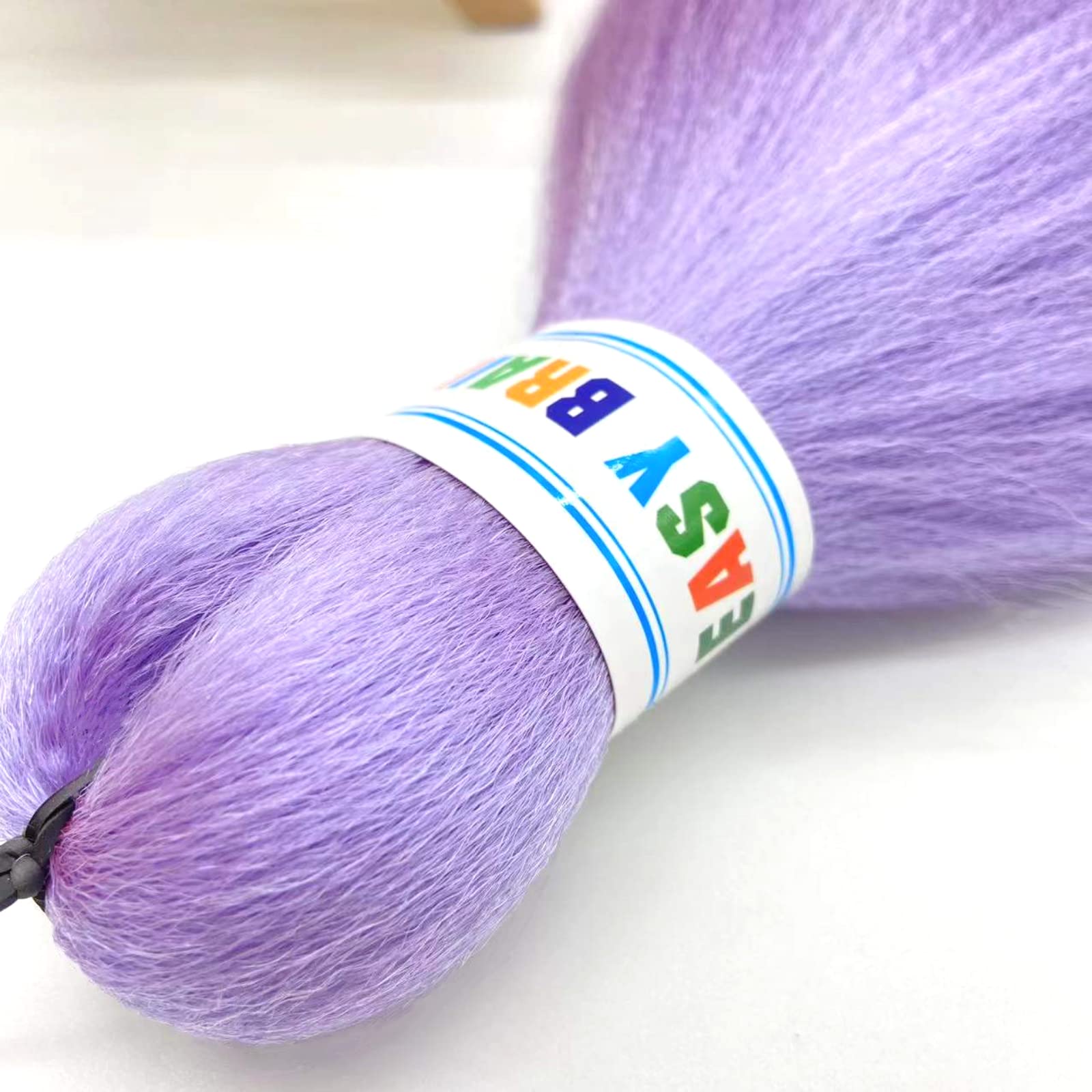 Pre stretched Braiding Hair 30Inch Long Purple Braiding Hair Pre stretched Braid Hair