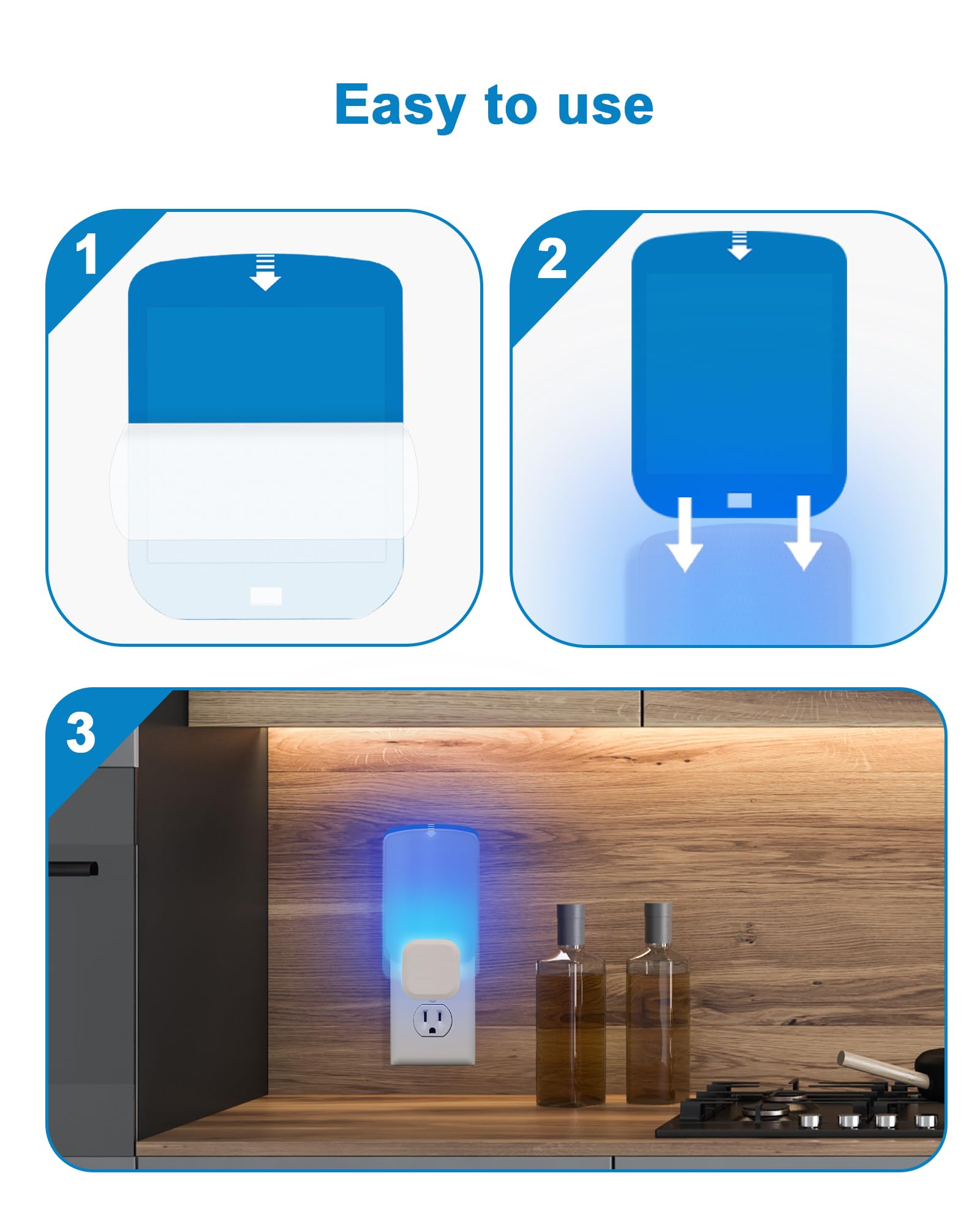 Shootingstar 10 Pcs Refill for Stem Bug Light Trap, Replacement Sticky Pads Compatible with Raid Essentials Flying Insect Light Trap Plug in