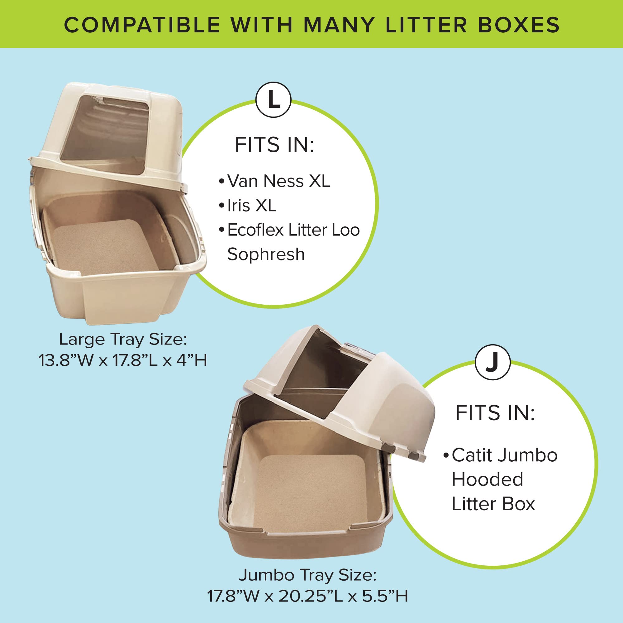Kitty Sift (6-Pack) Disposable Cat Litter Box, Sustainable, Clean - Large, 6-Pack