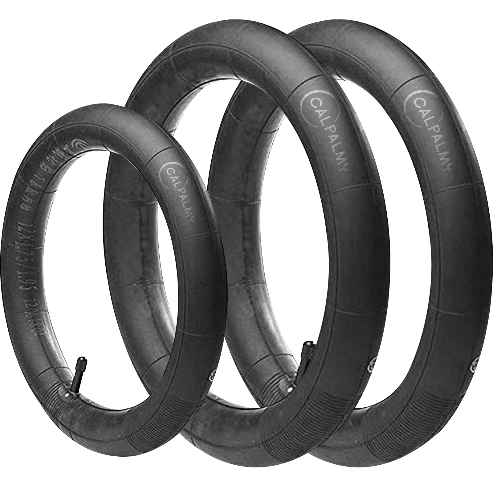 CALPALMY 16" Back and 12.5" Front (2+1) Stroller Wheel Replacement Inner Tubes, Compatible with BoB Stroller Tire Tube Revolution SE/Pro/Flex/SU/Ironman, Made from BPA/Latex Free Premium Butyl Rubber