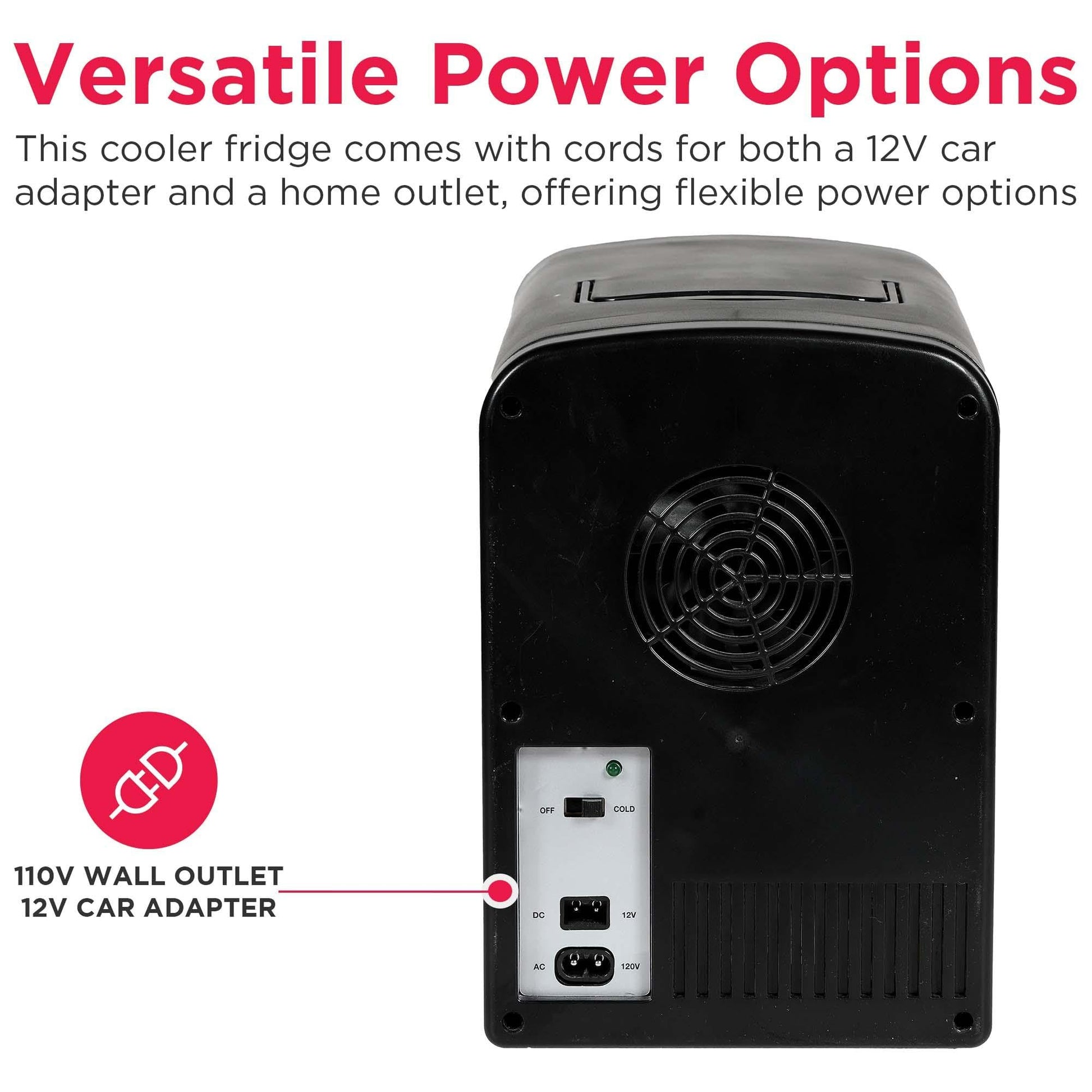 Frigidaire Portable 9-Can Mini Cooler Fridge, 5L, Brushed Stainless Rugged, Window, EFMIS189-SS, Clear Door, Glass