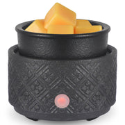 mocosa Wax Melt Warmer for Scented Wax,3-in-1Ceramic Wax Warmer Fragrances Candle Oils, Home Fragrance Wax Burner,Electric Candle Warmer as Gift for Mom Women(Black)
