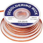 Lesnow solder wick braid 10ft Length Desoldering Wick Braid Remover Tool Solder Sucker 1 piece No-Clean soldering Wick Wire Roll and Disassemble Electrical Components