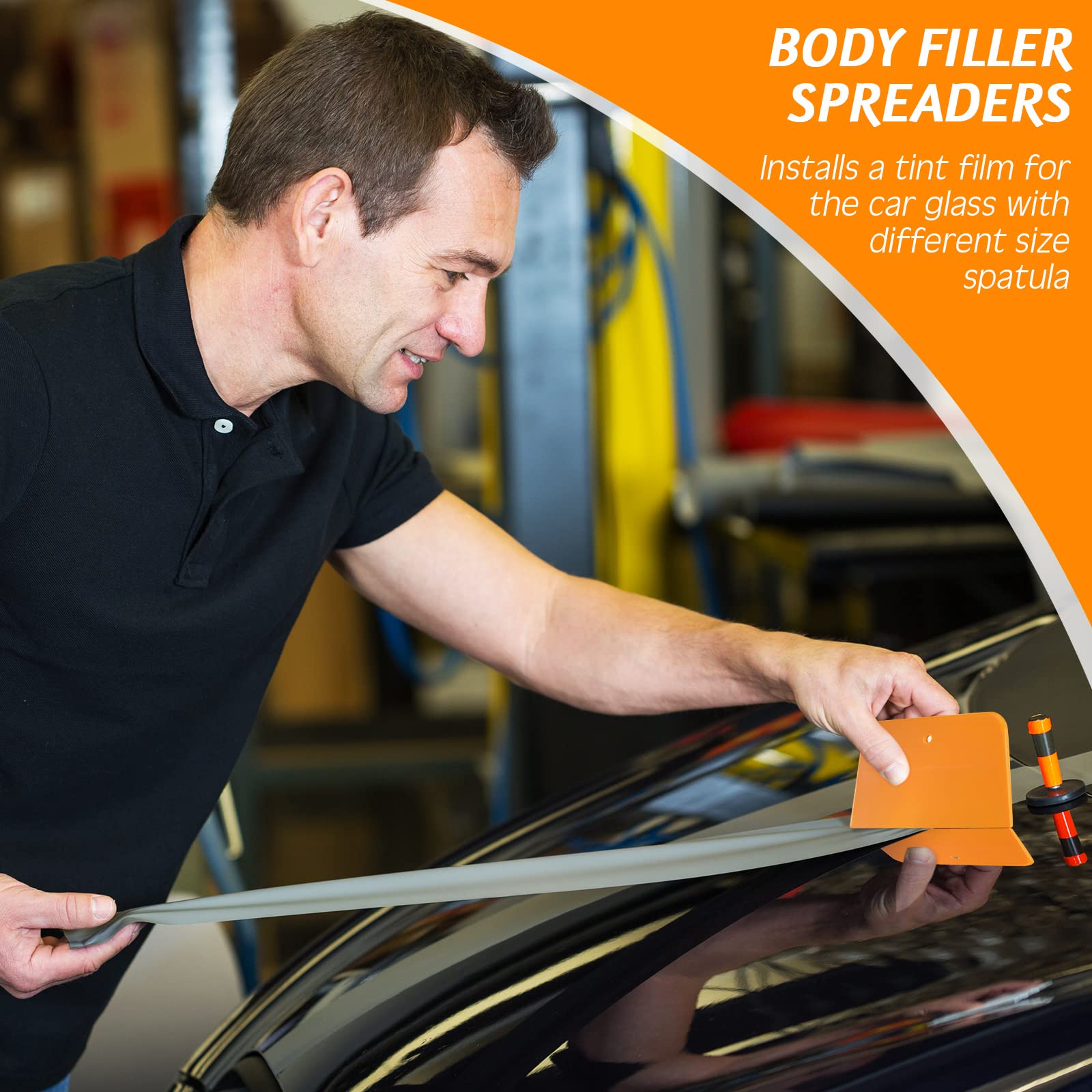 Frienda Body Filler Spreaders Plastic Tools for Automotive Applying Putties Glazes Caulks and Paint(6 Pcs,3 Sizes)