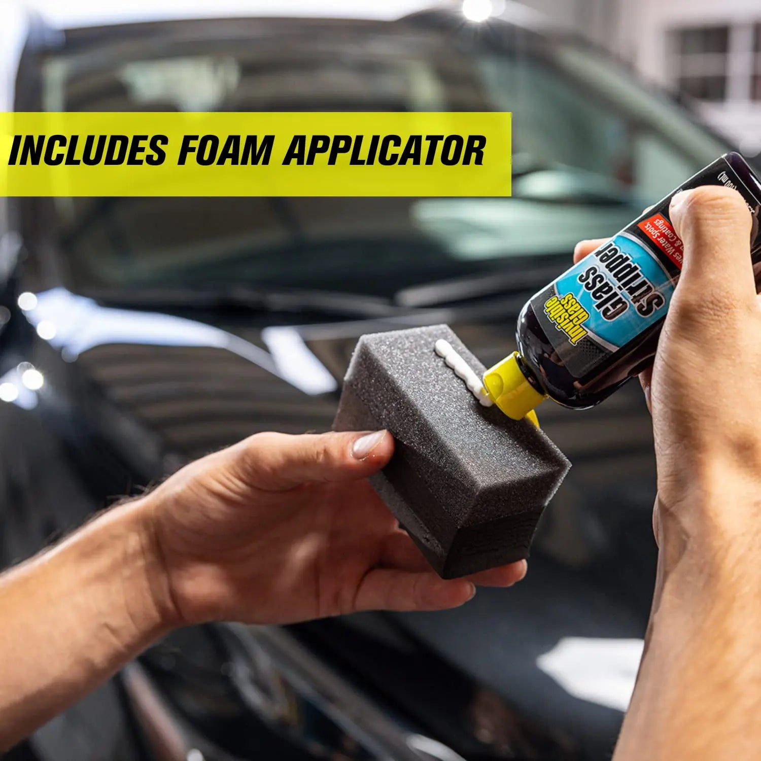 Invisible Glass 91411 Glass Stripper – Hard Water Spot Remover – Strips Coatings, Waxes, Oils & Road Film – Preps Windshields for Rain Repellent & Ceramic Coating – 4 Fl Oz