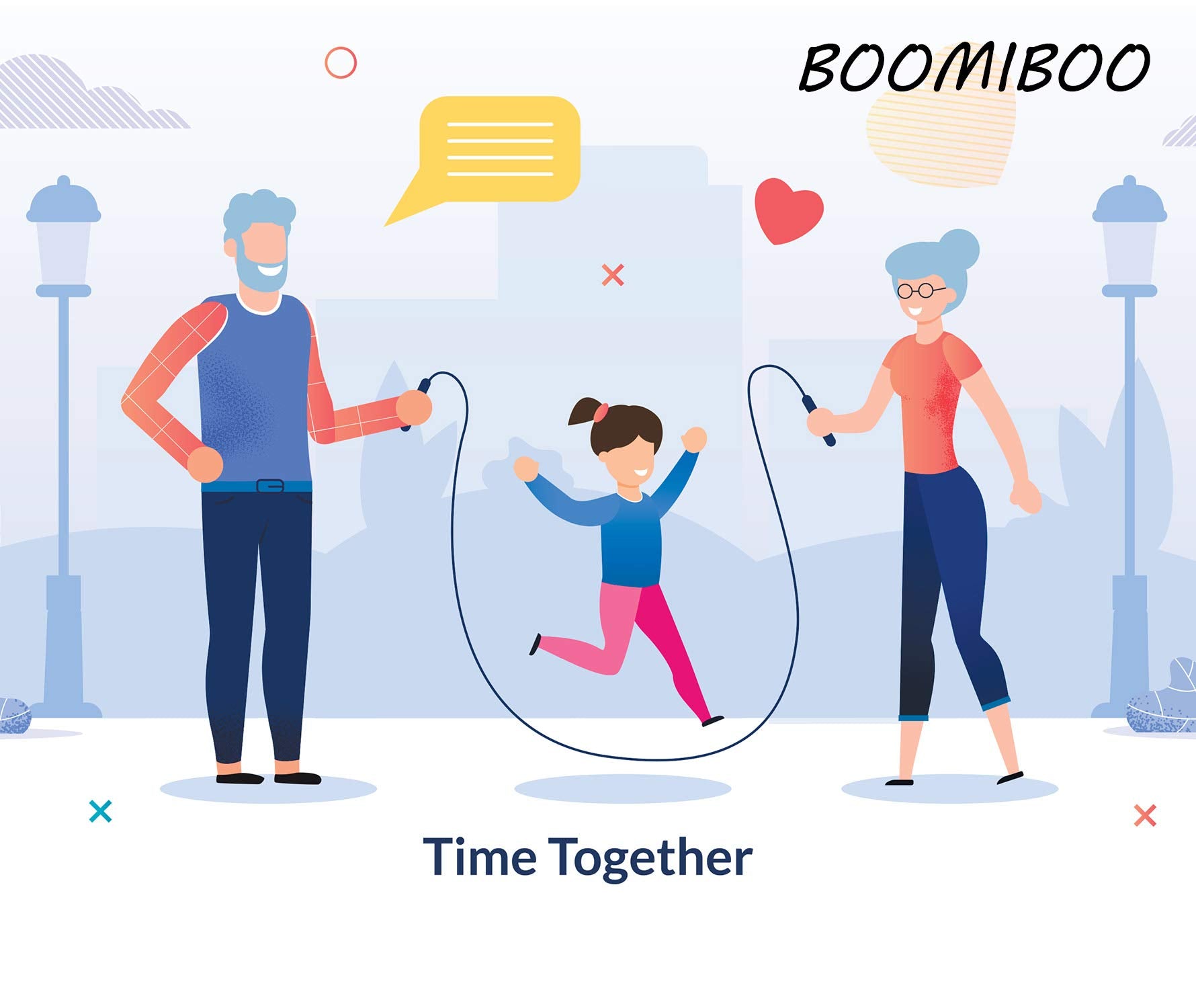 BOOMIBOO Jump Rope, Adjustable Jump Ropes,Skipping Rope Tangle-Free Rapid Speed with Ball Bearings for Women Men Kids,Exercise & Slim Body Jumprope at Home School Gym