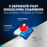 FINISH Quantum Powerball, Dishwasher Pods, Dishwasher Detergent Liquid, Dishwasher Soap, Advanced Clean & Shine, 62ct Dishwasher Tablets