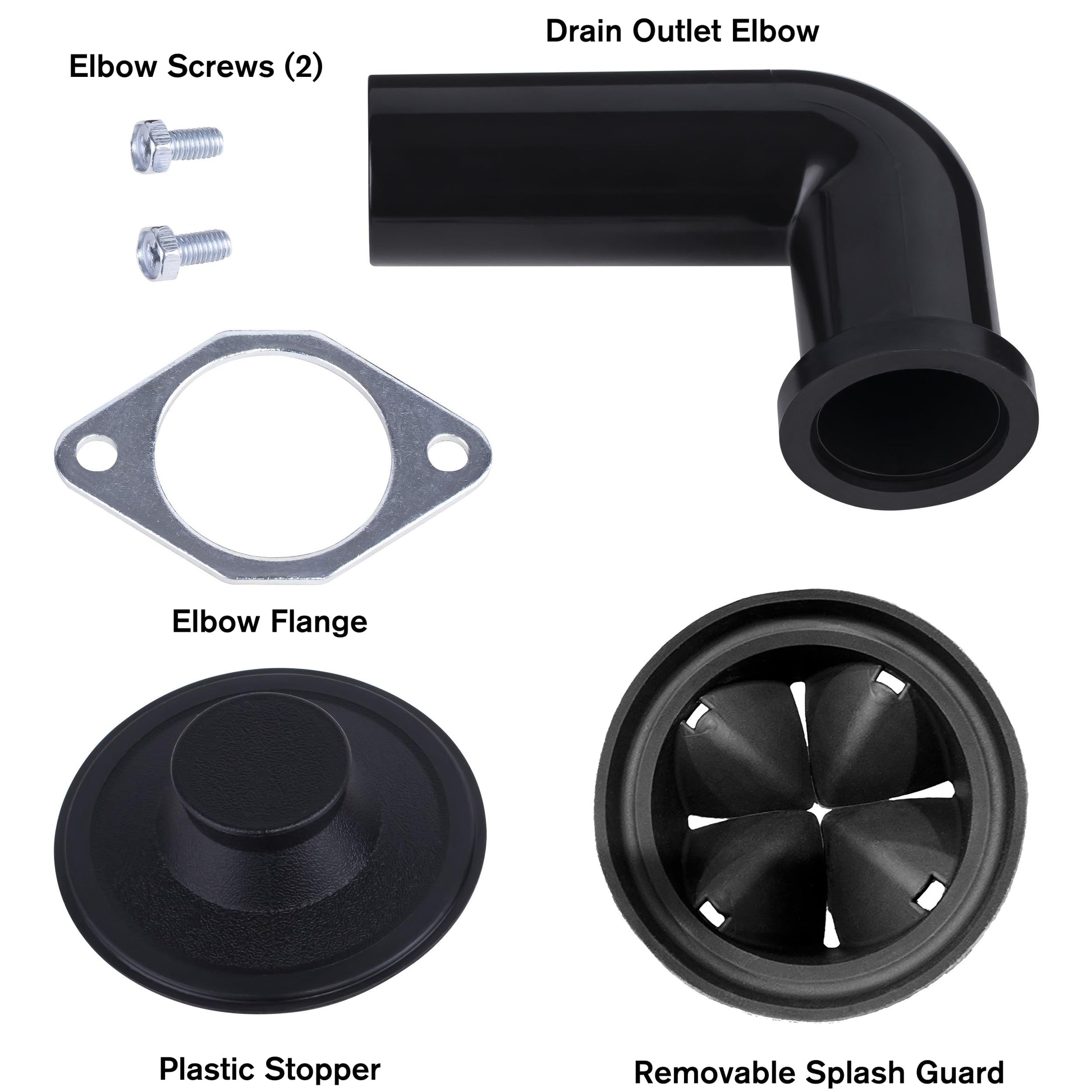 Waste Maid 10-US-WM-058-3B Garbage Disposal Anti-Jam Stainless Steel Food Waste Grinding System, 1/2 HP Economy, Black