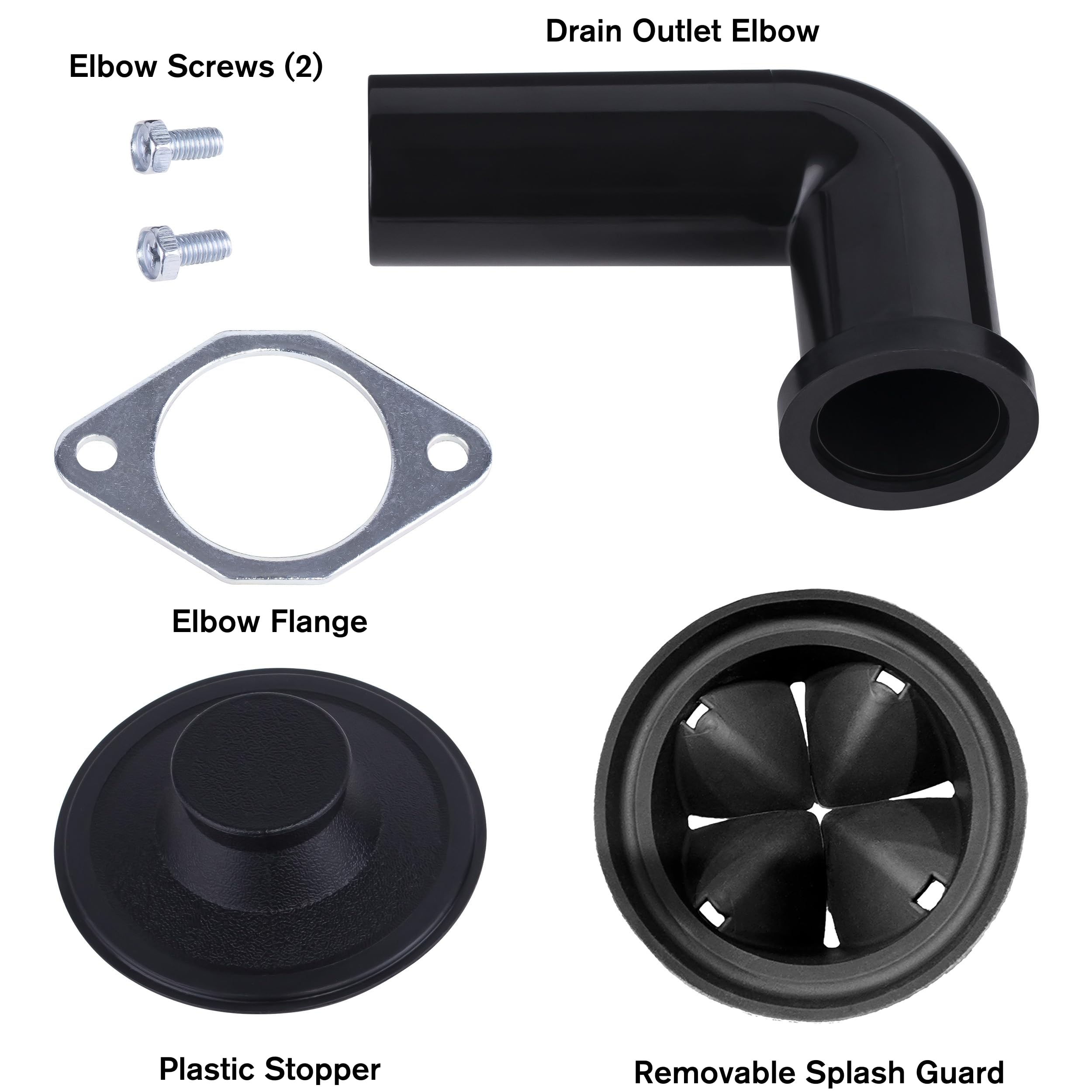 Waste Maid 10-US-WM-058-3B Garbage Disposal Anti-Jam Stainless Steel Food Waste Grinding System, 1/2 HP Economy, Black