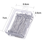 Mudder 100 Pack Wig T-Pins 2 Inch with Plastic Box, Silver