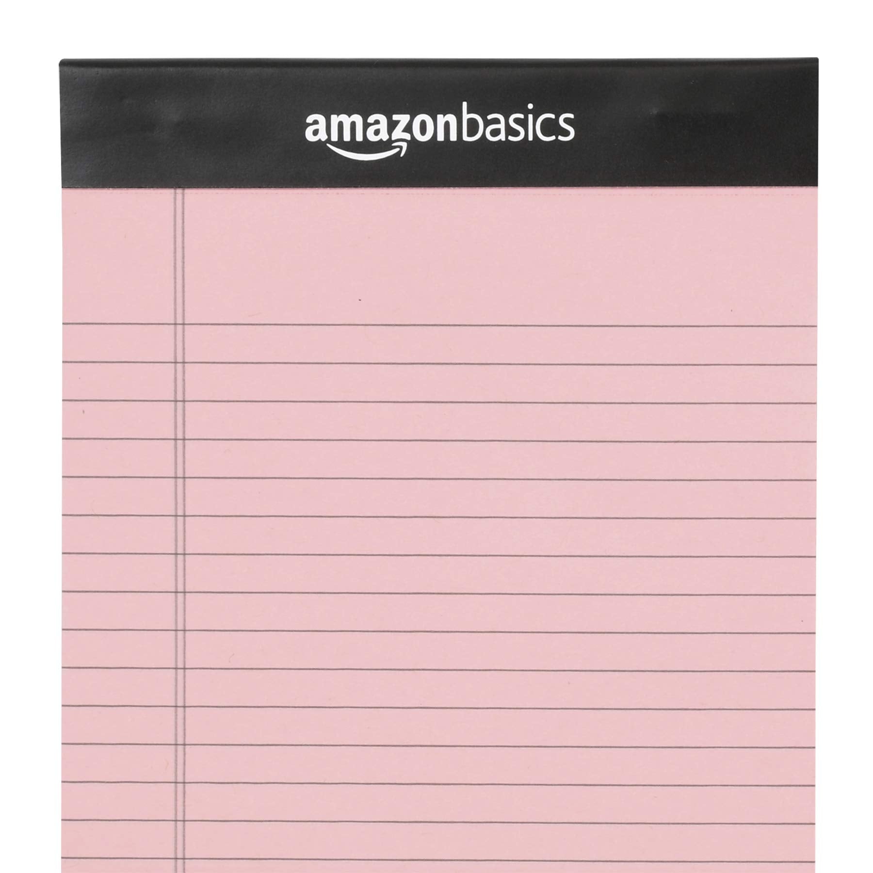 Amazon Basics Narrow Ruled Lined Writing Note Pad, 5 inch x 8 inch, Canary, 600 Count (12 Packs of 50)