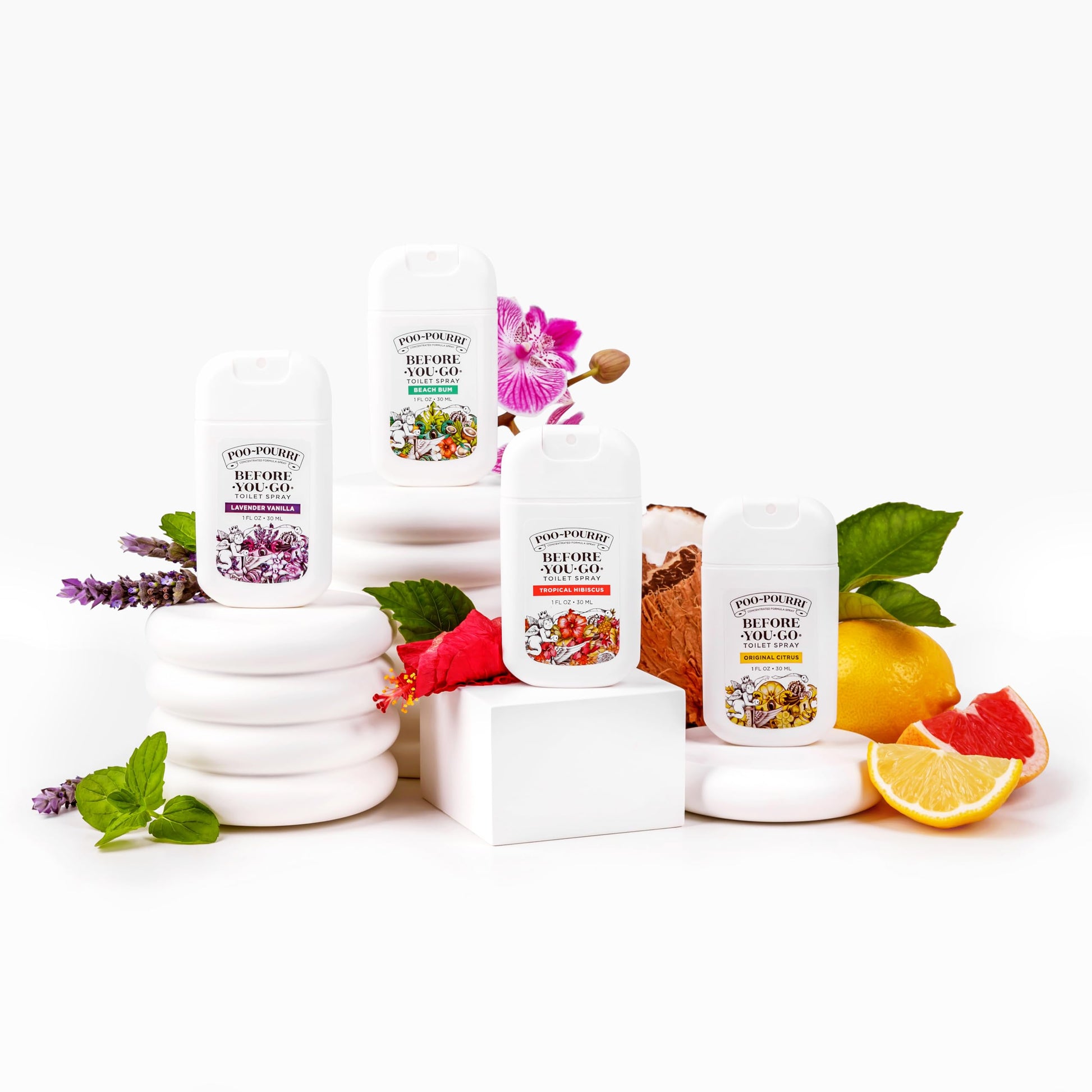 Poo-Pourri Before-You-Go Pocket Toilet Spray, Travel Essentials, 1 Fl Oz, Spring Variety 3 Pack, Each Up to 50 Uses, On-The-Go Bathroom Odor Deodorizer with Essential Oils, TSA Approved Size, 3 Scents