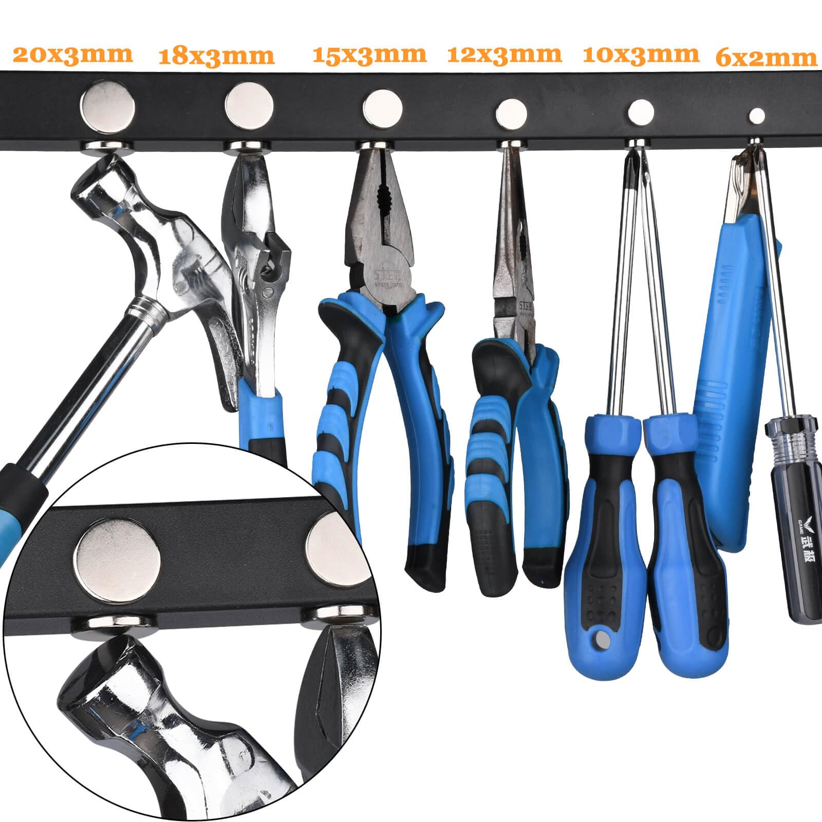 MIN CI 40 Pcs Super Strong Neodymium Disc Magnets, 18 mm x 3 mm Small Magnets for Dry Erase Board Whiteboard Office Fridge Crafts, Mini Round Rare Earth Magnet s for Building Scientific Models