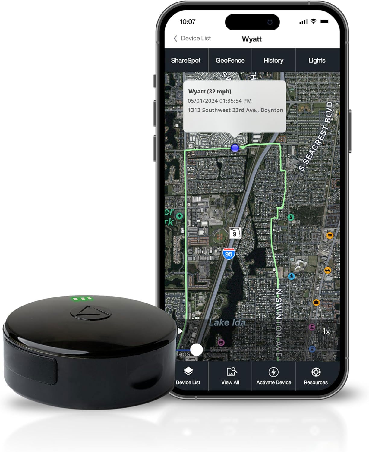 LandAirSea 54 GPS Tracker – Hergestellt in den USA aus inländischen und importierten Teilen. Lange Akkulaufzeit, magnetisch, wasserdicht, globale Ortung. Abonnement erforderlich