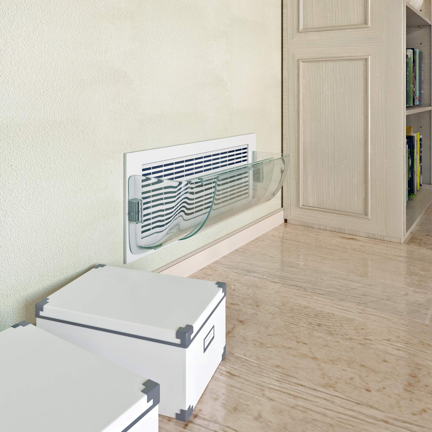 Home Intuition Heat and Air Vent Deflector 8.5" to 15" Magnetic Non Melting Adjustable for Vents, Sidewall, and Ceiling Registers, 2 Pack