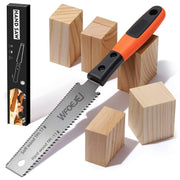 Japanese Hand Saw, 6-Inch Double-Edge Pull Saw, SK5 Flexible Blade,11/17 TPI Blade with Soft Grip Handle for Hardwood & Softwood Woodworking.