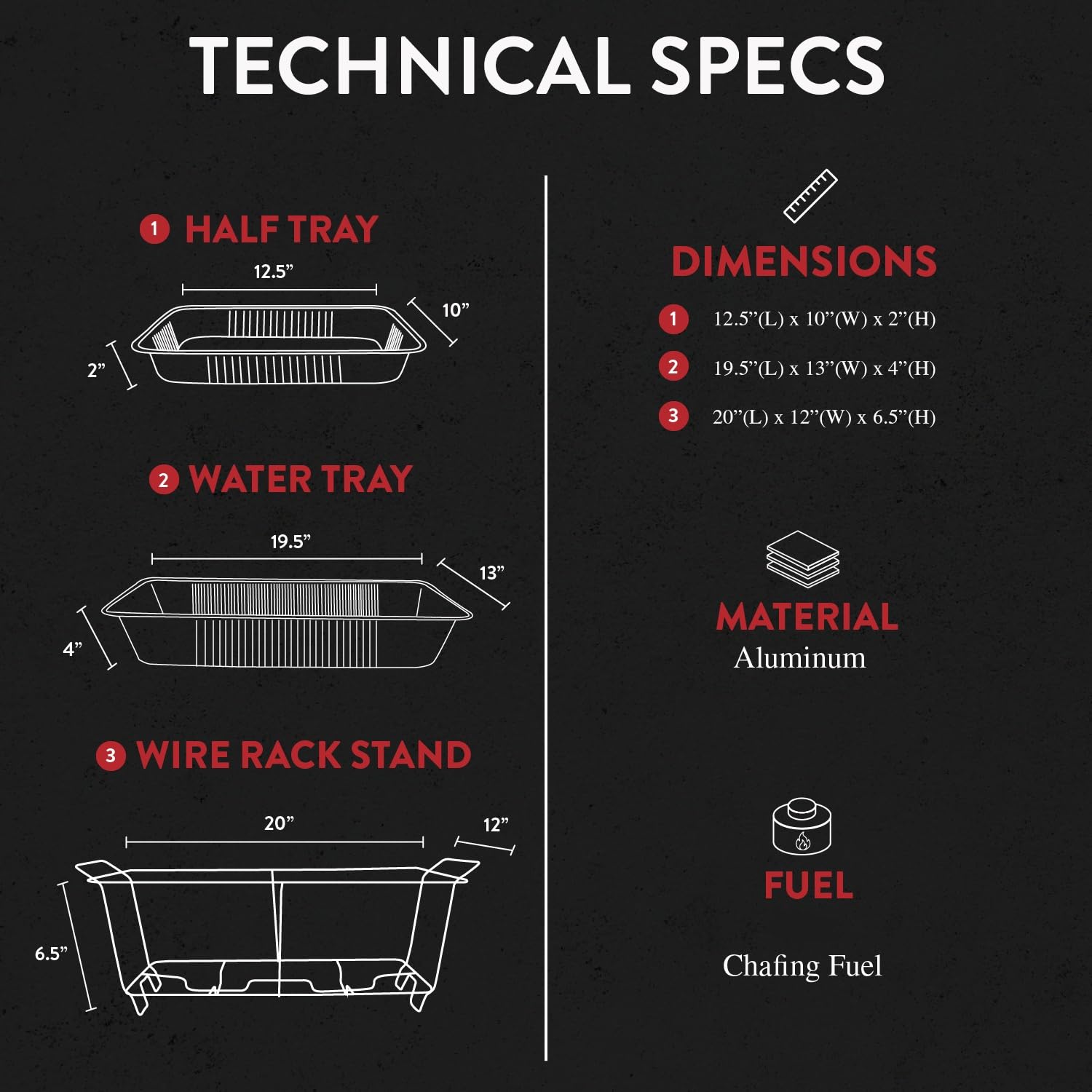 Large Full Size 33-Pcs Disposable Chaffing Buffet with-Covers, Utensils, Fuel Cans – Premium Chafing Dish Set for Events, Parties, Catering